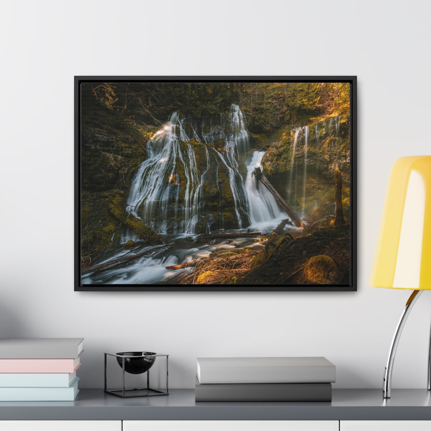 Washington - Panther Creek Falls - Gallery Canvas Wrap, Horizontal Frame