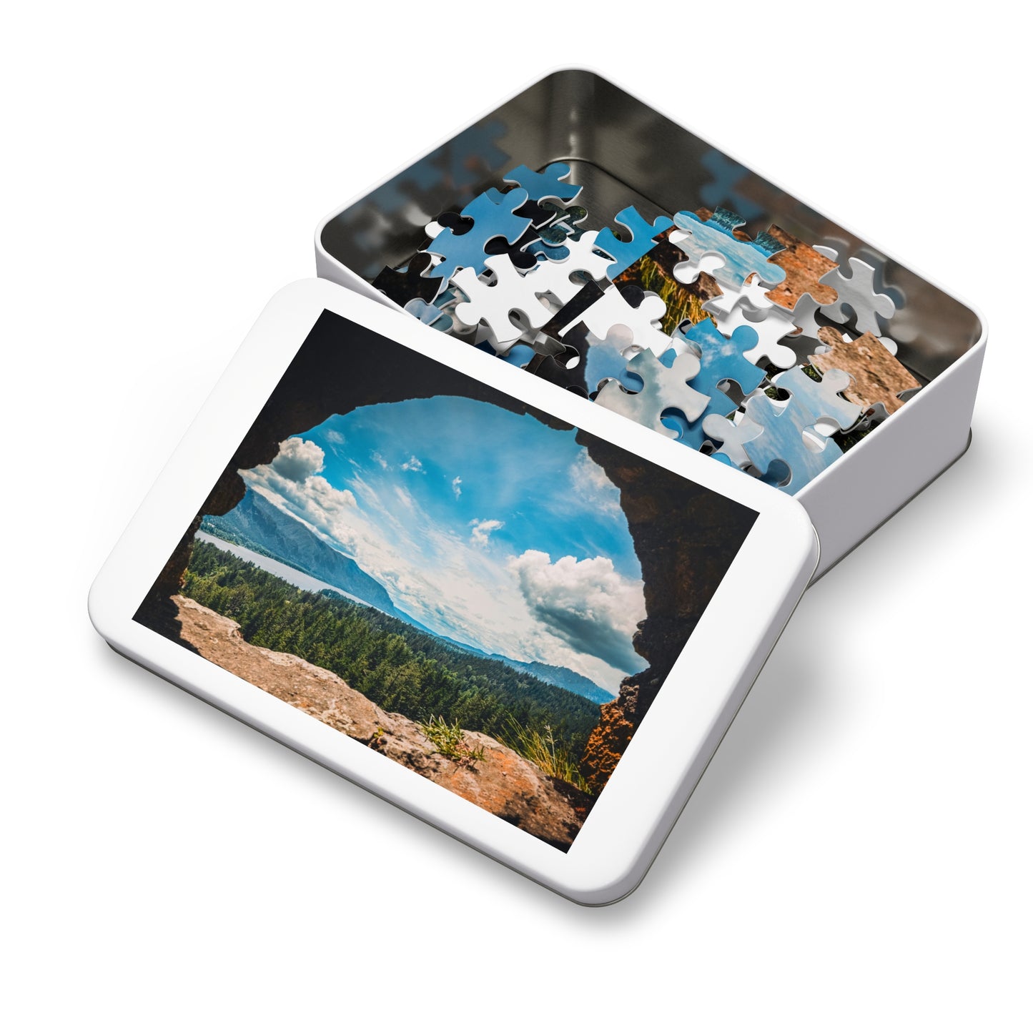 Washington - Beacon Rock View - Jigsaw Puzzle (30, 110, 252, 500,1000-Piece)