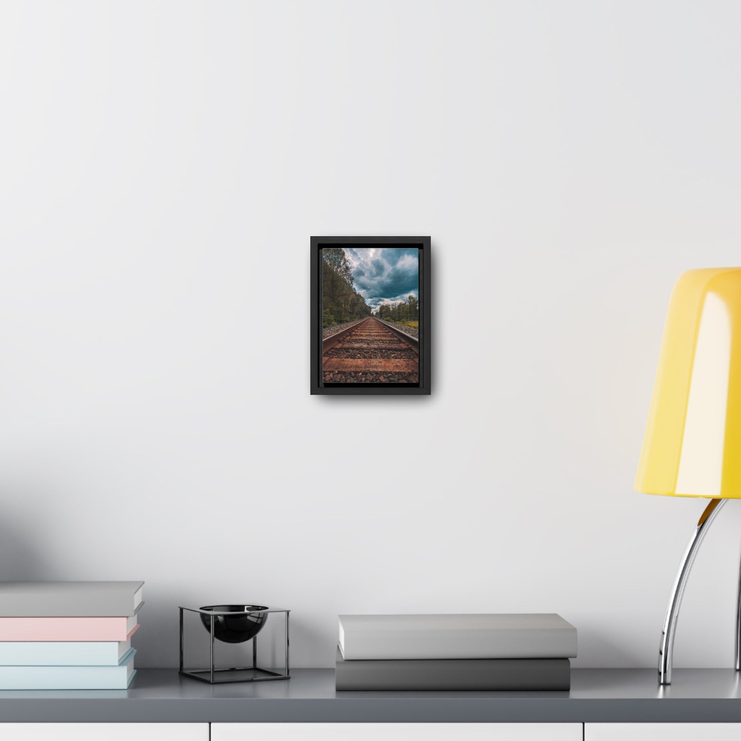 Oregon Train Tracks - Gallery Canvas Wraps, Vertical Frame
