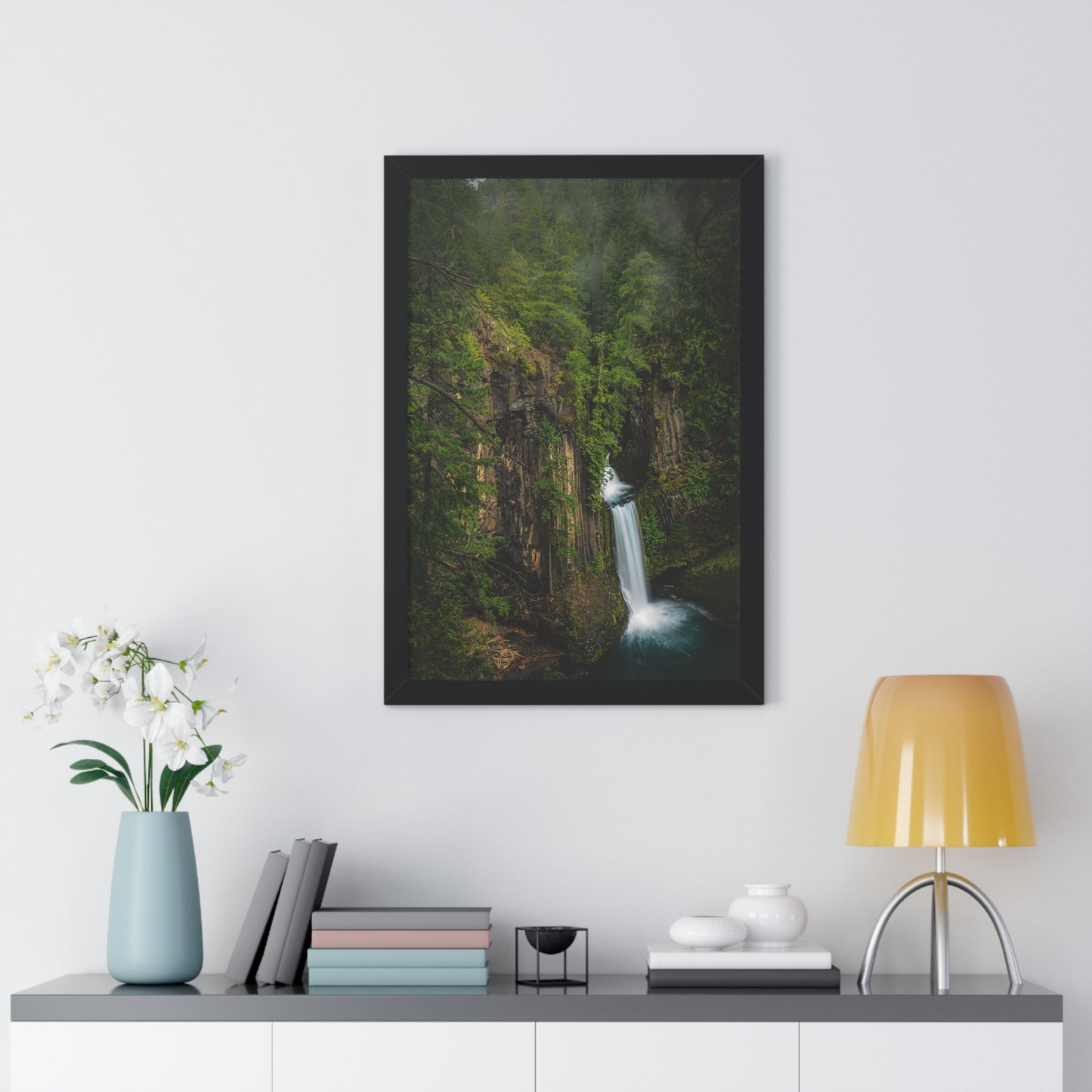 Oregon - Toketee Falls - Framed Vertical Poster