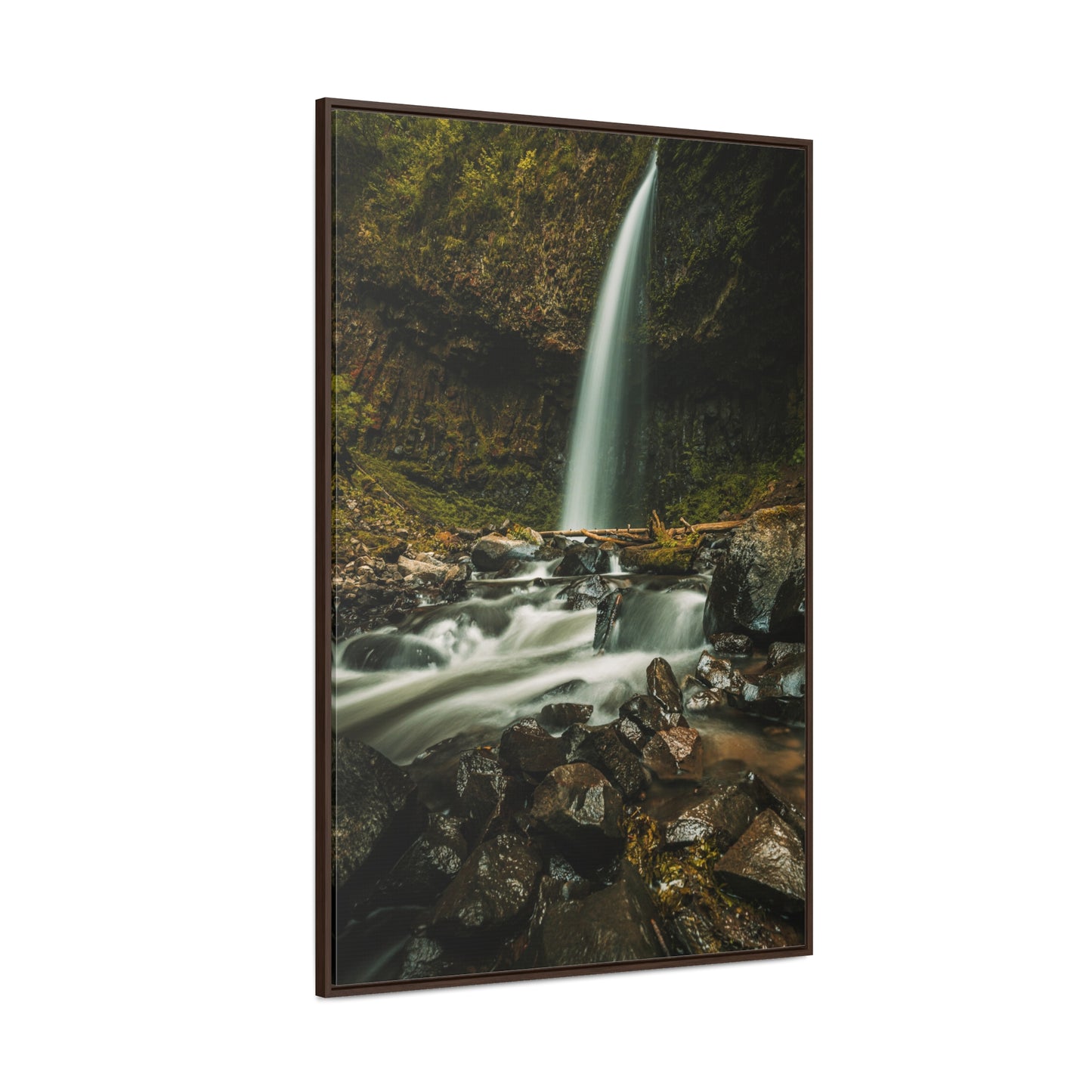 Oregon - Upper Latourell Falls - Gallery Canvas Wraps, Vertical Frame