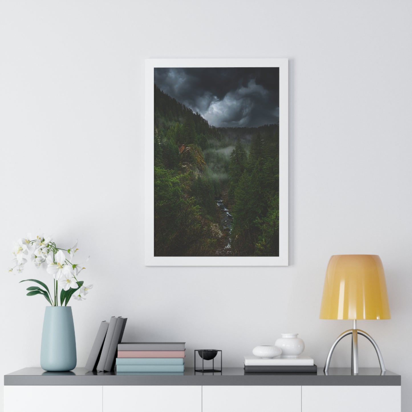 Oregon - Toketee Overlook - Framed Vertical Poster