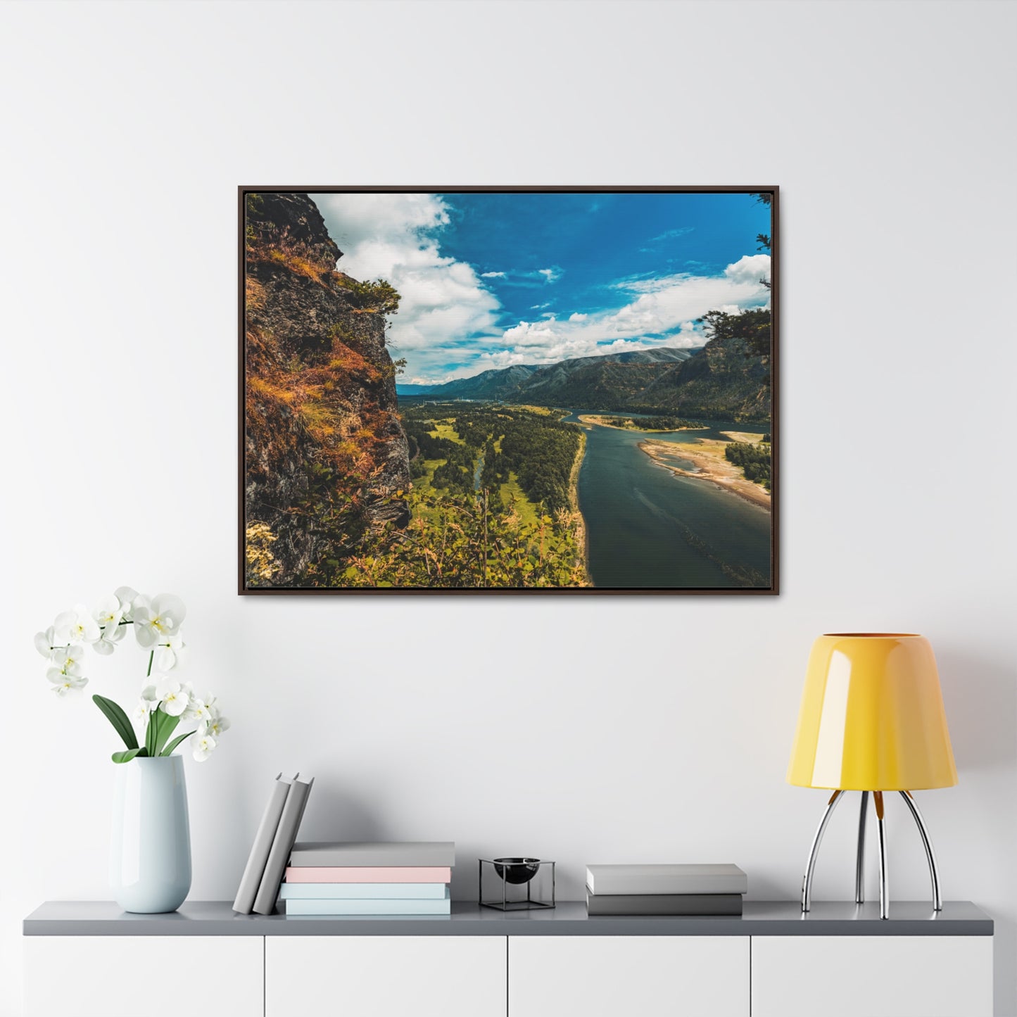 Washington - Beacon Rock - Gallery Canvas Wrap, Horizontal Frame