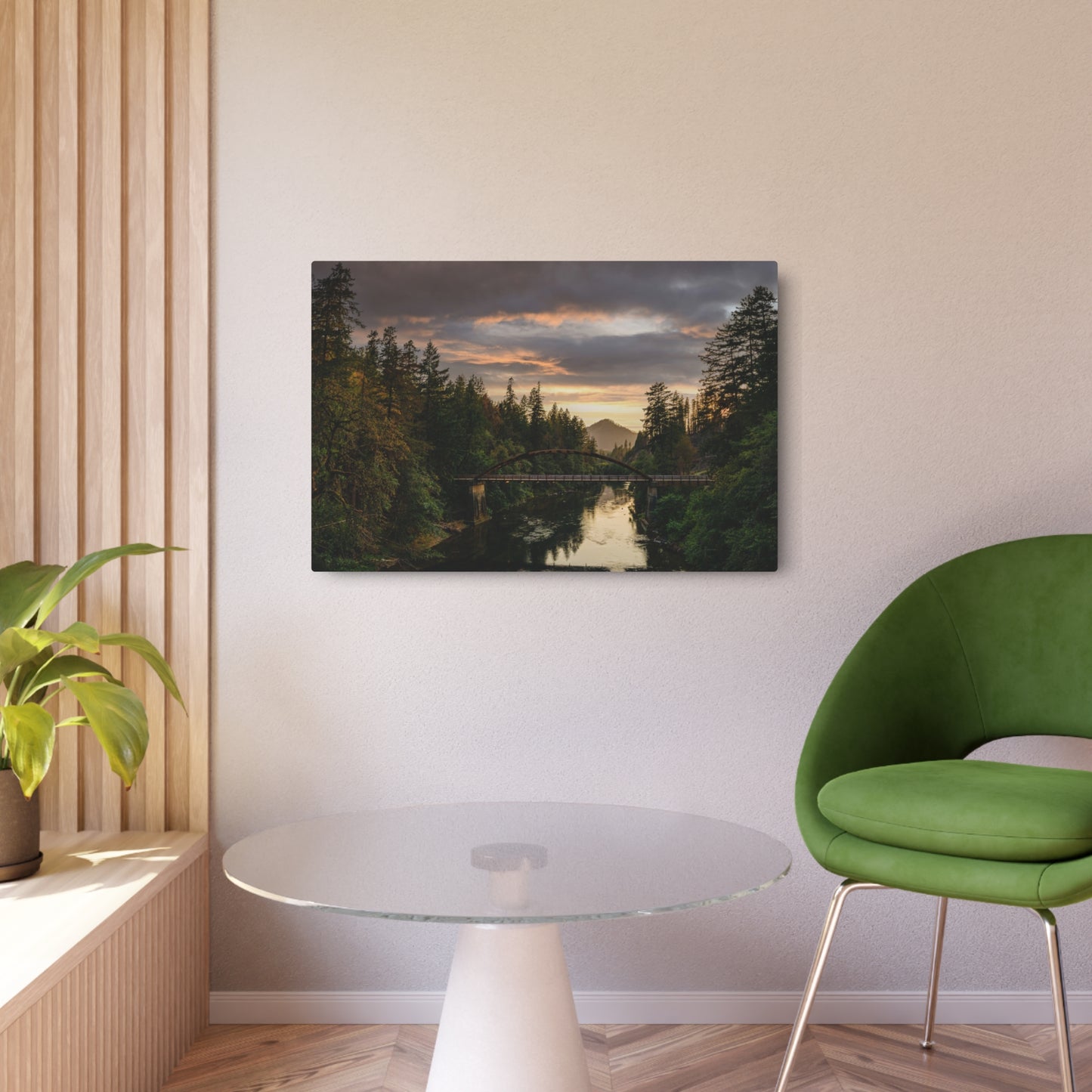 Oregon - Tioga Bridge - Metal Art Sign