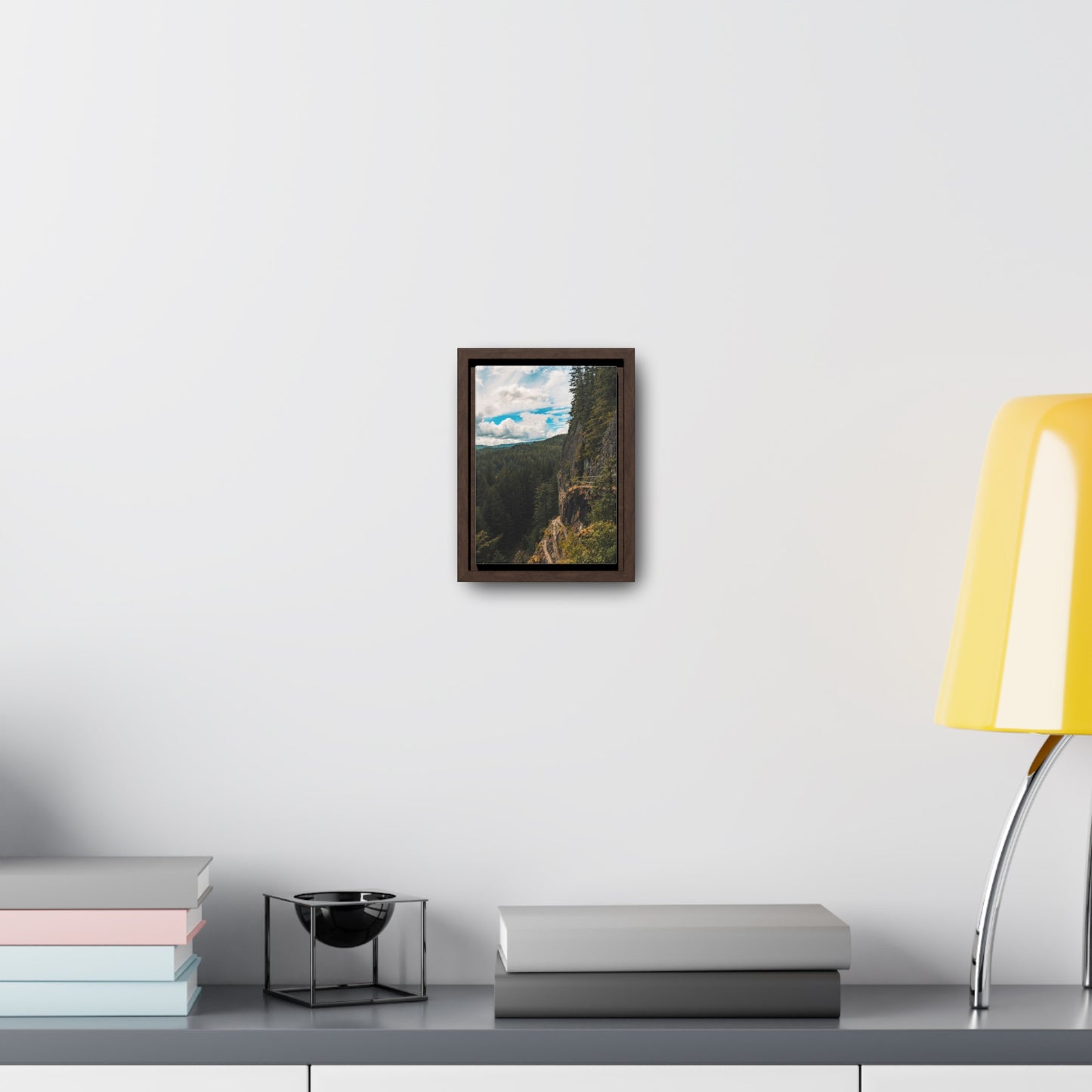 Washington - Beacon Rock View Point - Gallery Canvas Wraps, Vertical Frame