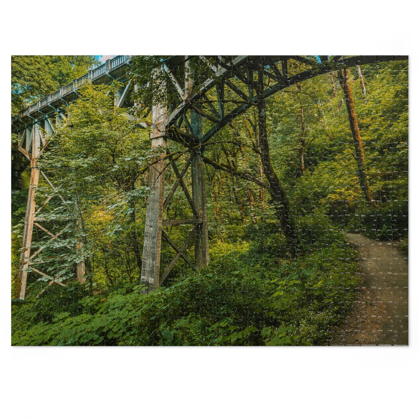 Oregon - Latourell Falls Bridge Trail - Jigsaw Puzzle (30, 110, 252, 500,1000-Piece)