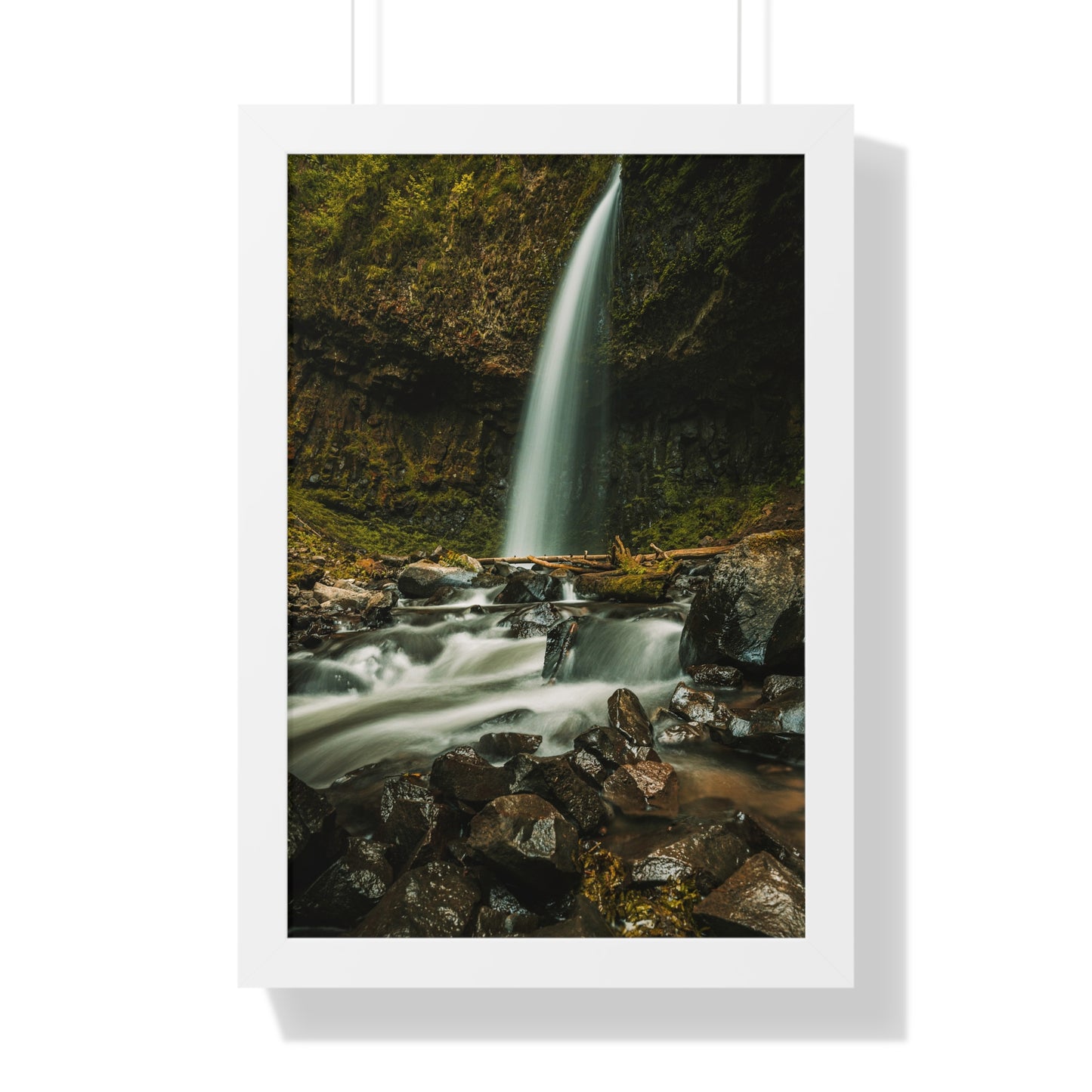 Oregon - Upper Latourell Falls - Framed Vertical Poster