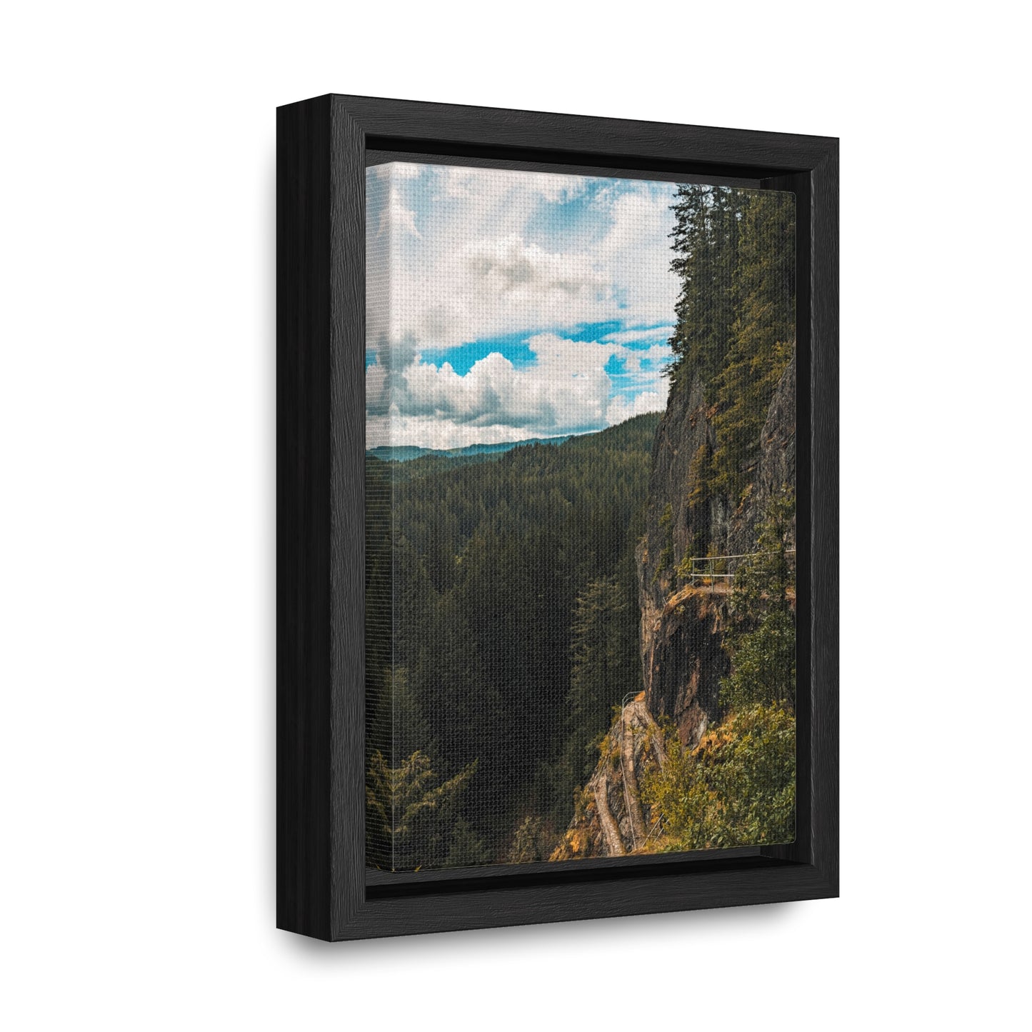 Washington - Beacon Rock View Point - Gallery Canvas Wraps, Vertical Frame