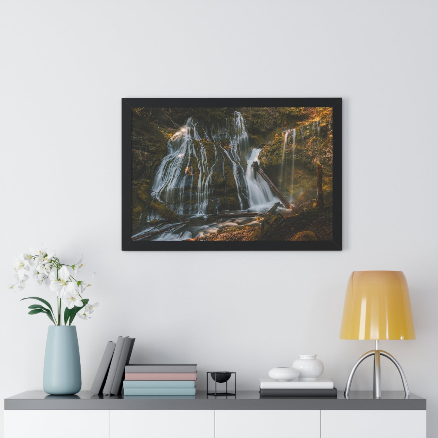 Washington - Panther Creek Falls - Framed Horizontal Poster
