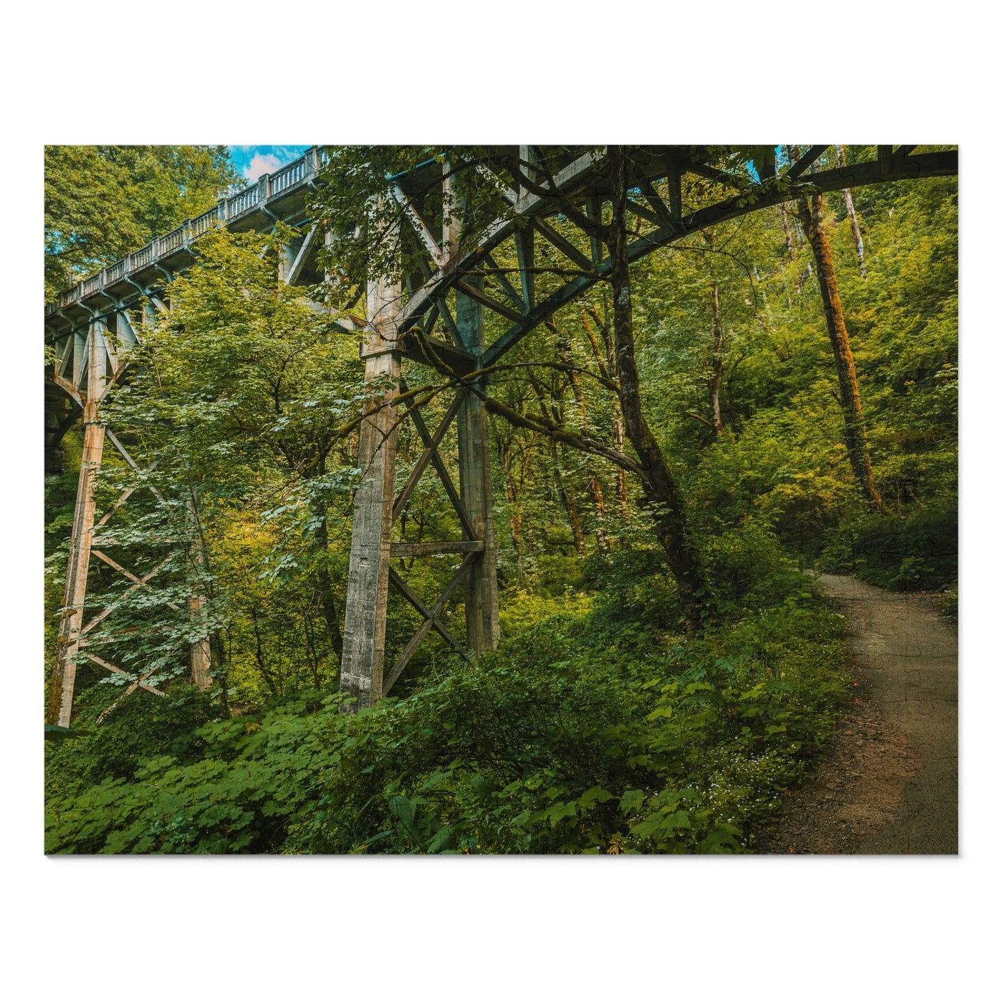 Oregon - Latourell Falls Bridge Trail - Jigsaw Puzzle (30, 110, 252, 500,1000-Piece)
