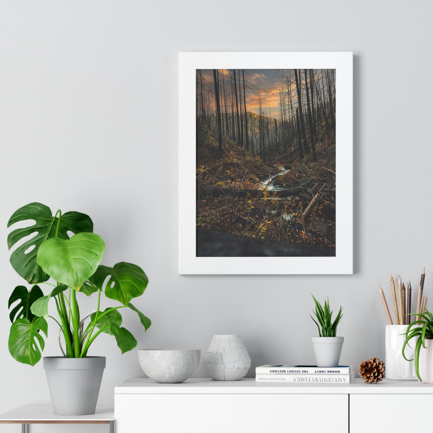 Oregon - Fall Creek Falls - Framed Vertical Poster
