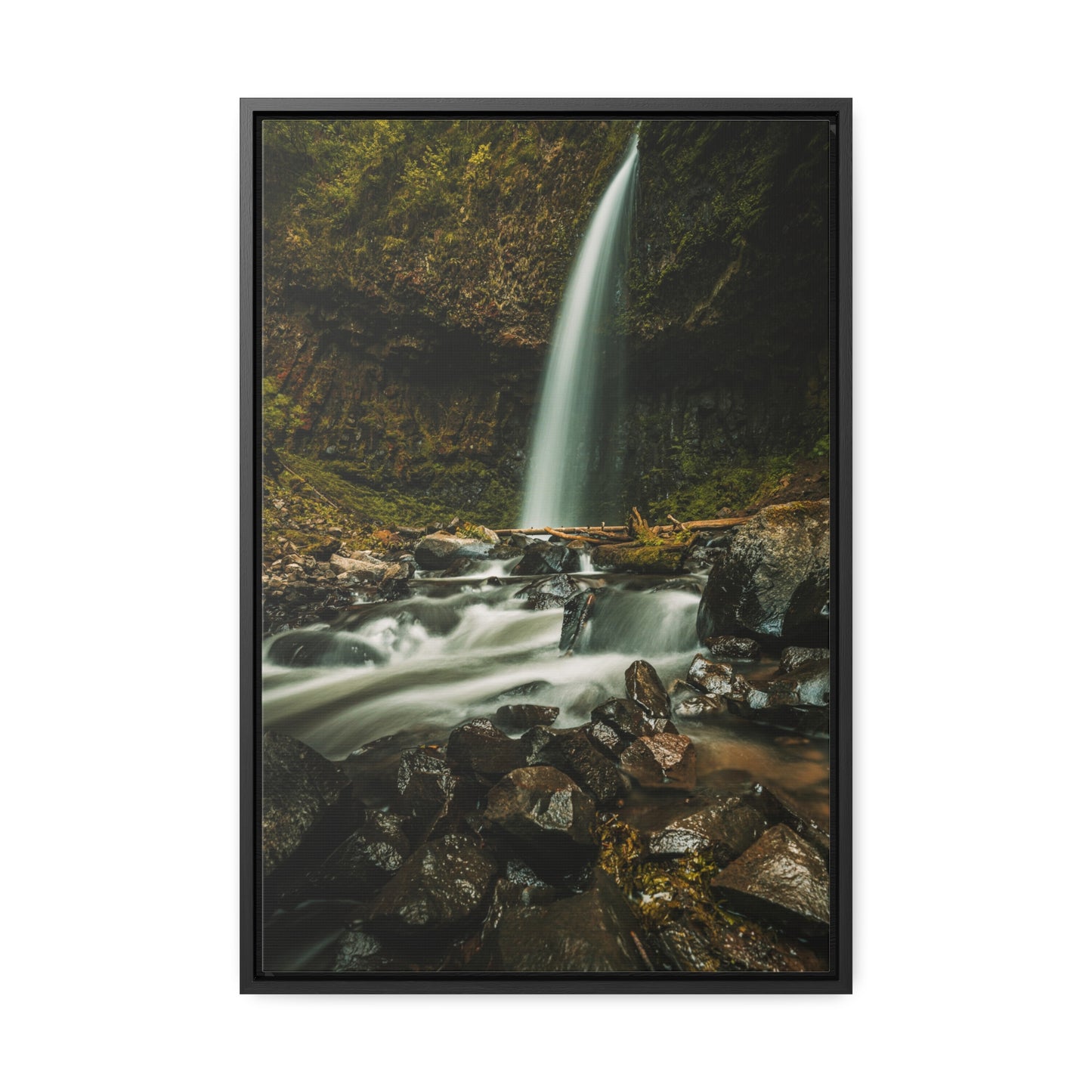 Oregon - Upper Latourell Falls - Gallery Canvas Wraps, Vertical Frame