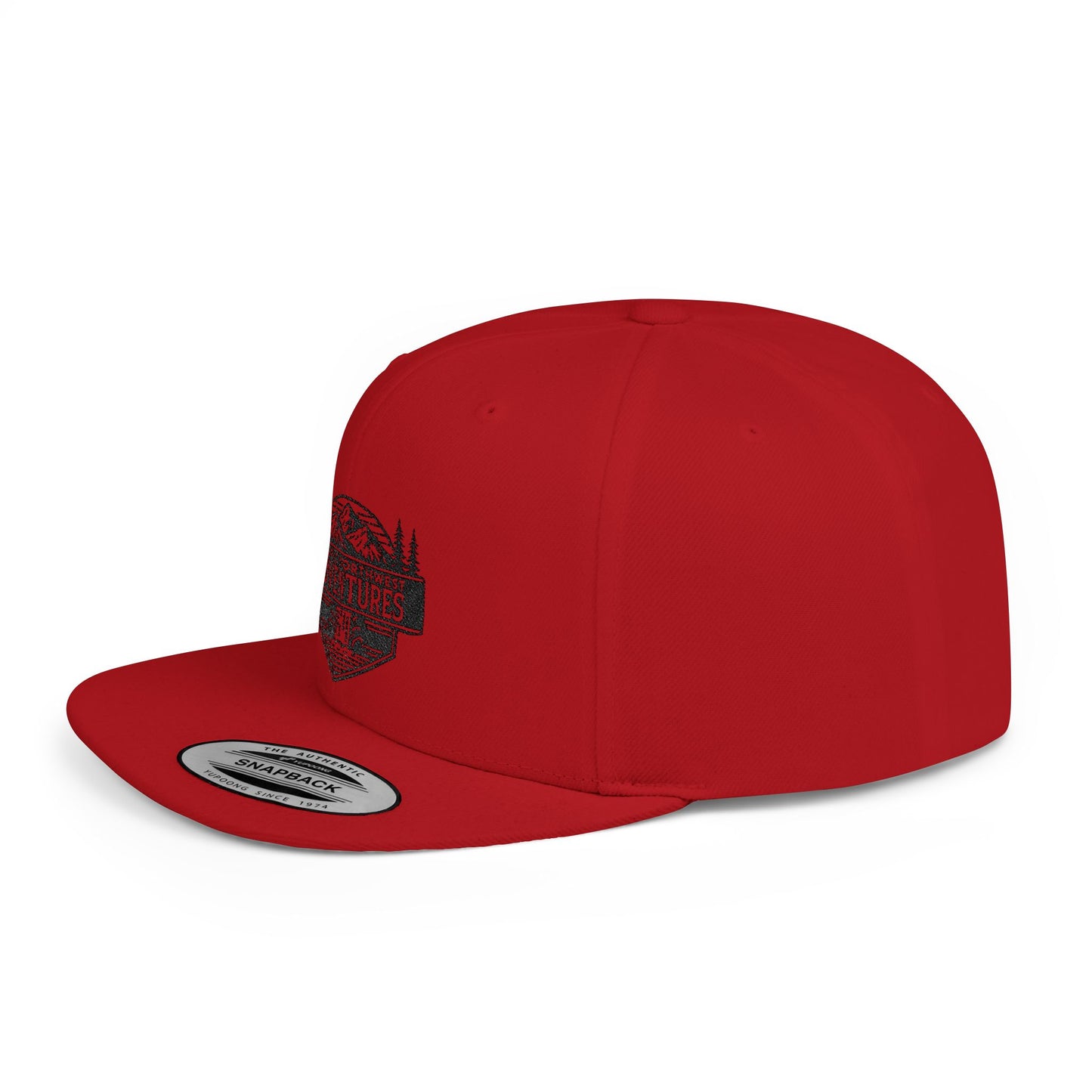 Pacific Northwest Adventures Flat Bill Snapback Hat - Outdoor Explorer Cap