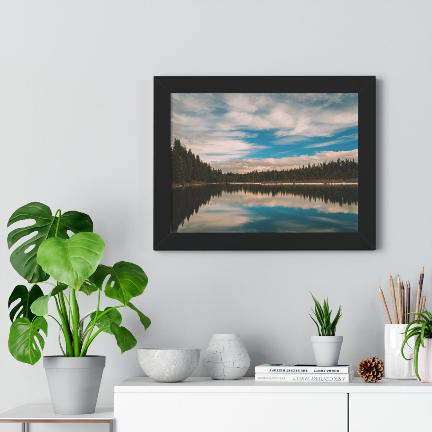 Oregon - Stump Lake - Framed Horizontal Poster