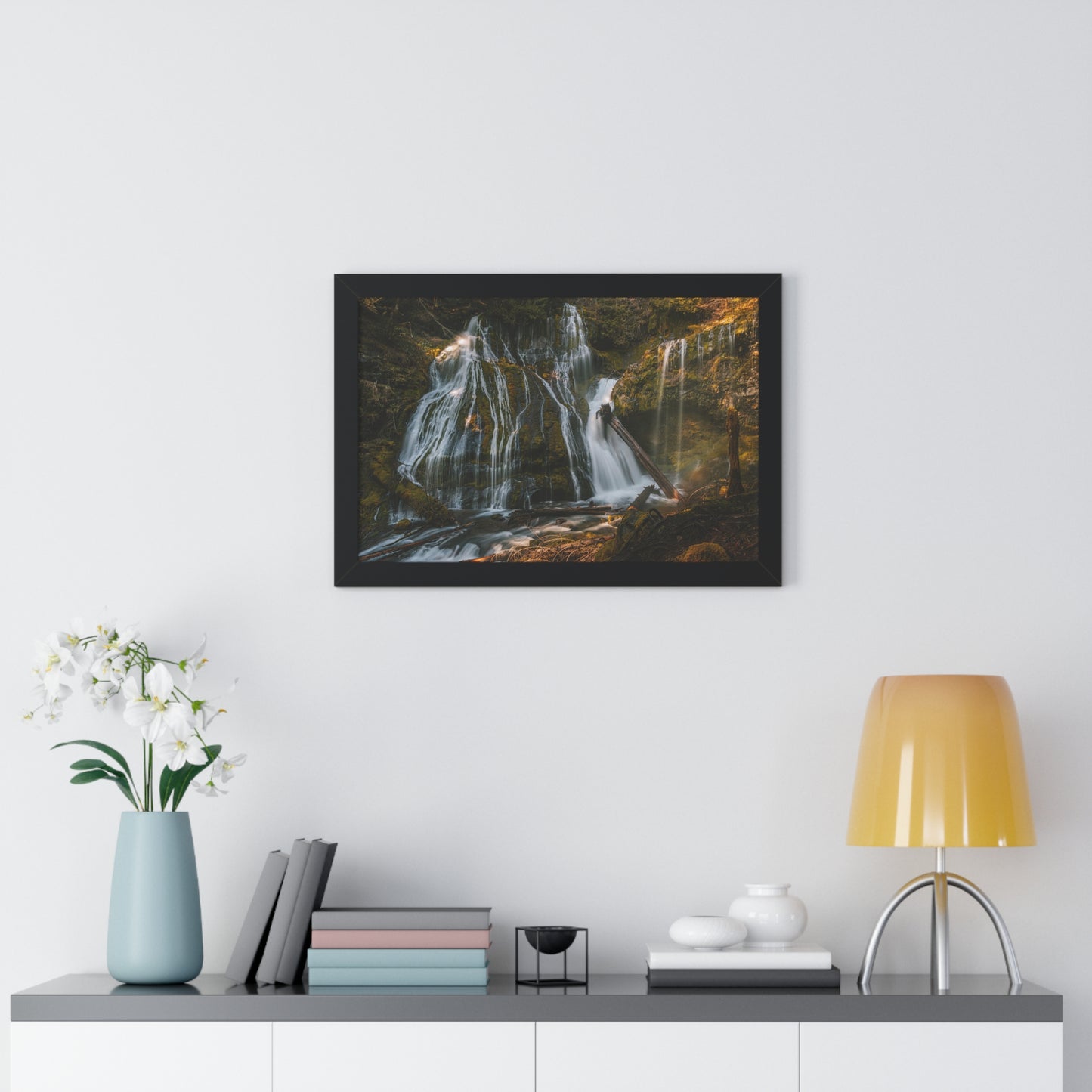 Washington - Panther Creek Falls - Framed Horizontal Poster