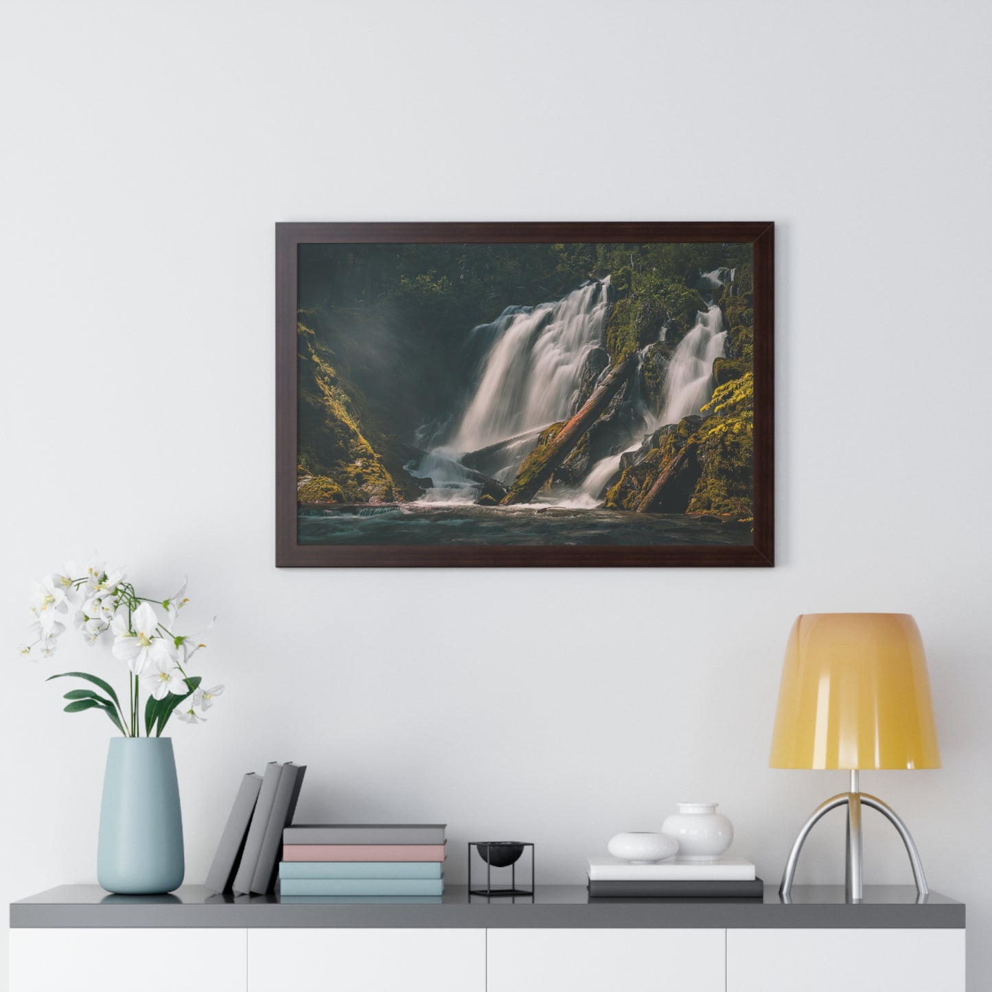 Oregon - National Creek Falls - Framed Horizontal Poster