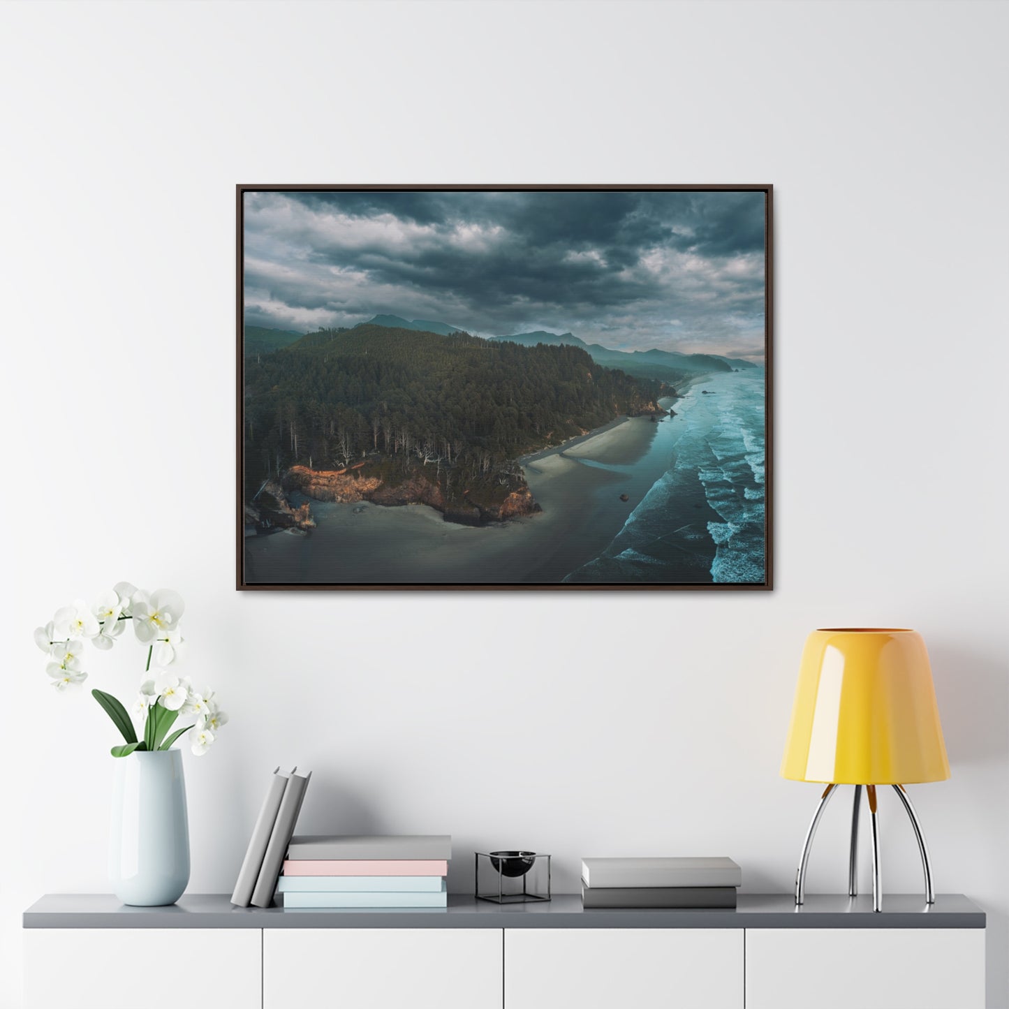 Oregon - Hug Point Sky View - Gallery Canvas Wrap, Horizontal Frame