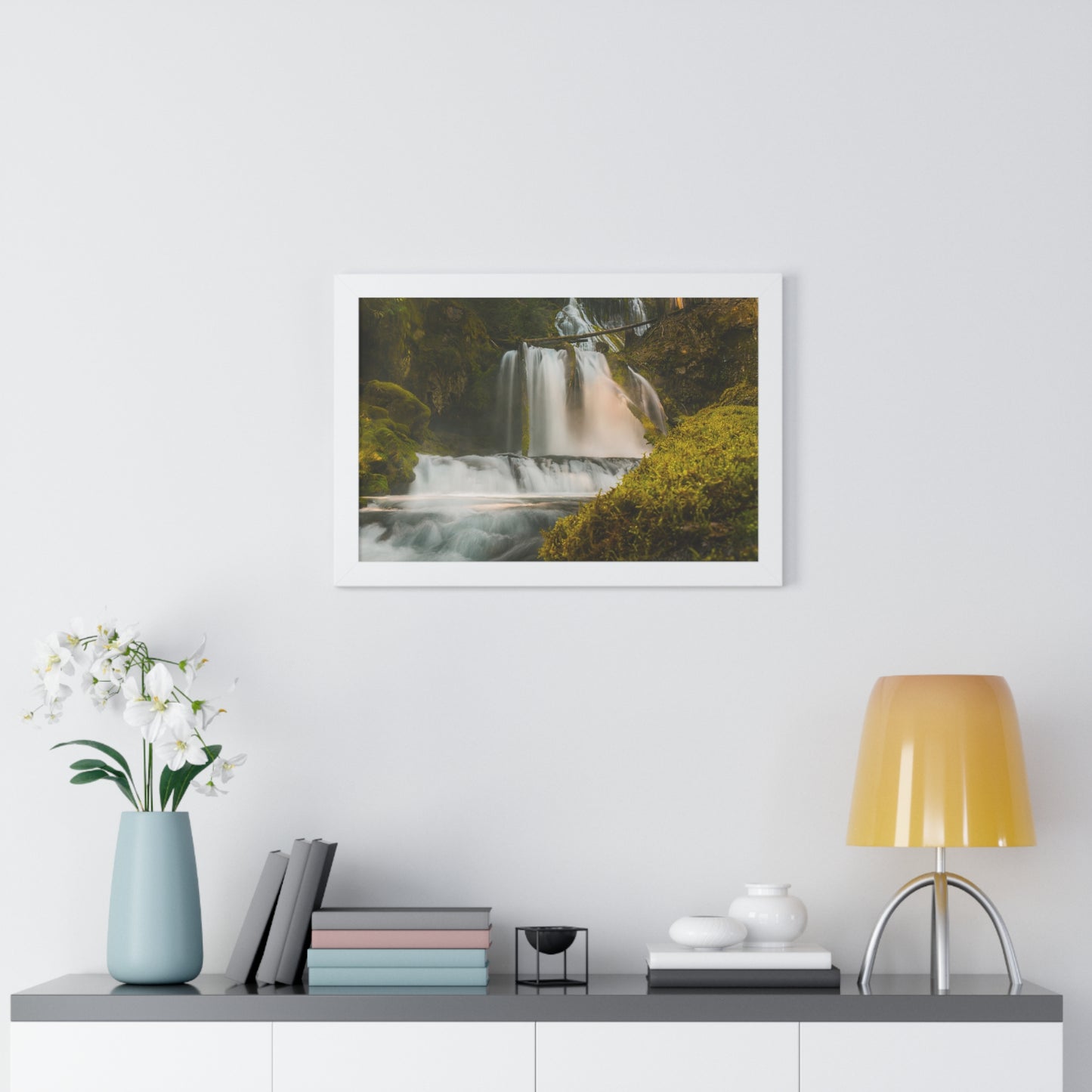 Washington - Lower Panther Creek Falls - Framed Horizontal Poster