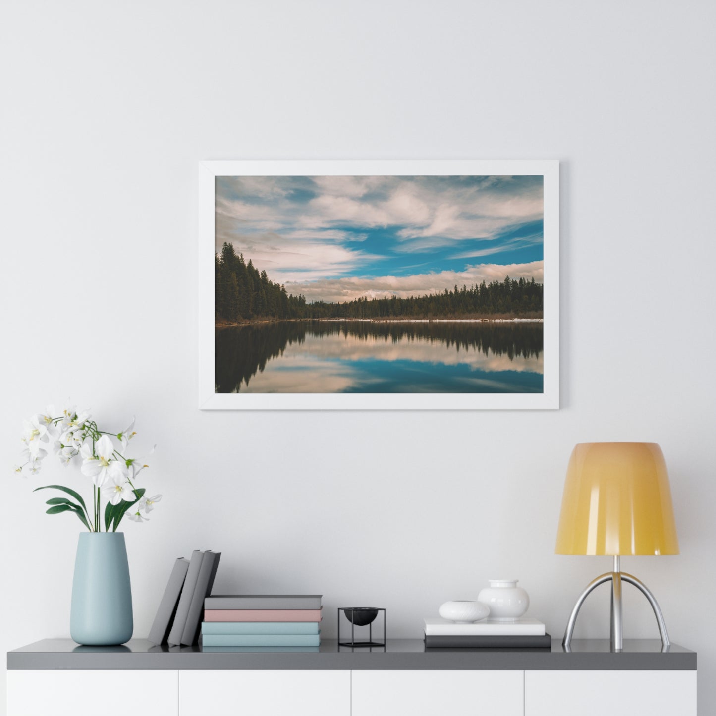 Oregon - Stump Lake - Framed Horizontal Poster