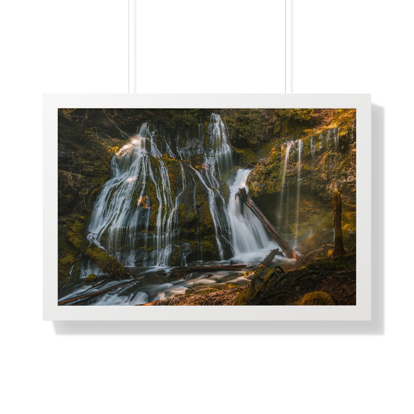 Washington - Panther Creek Falls - Framed Horizontal Poster