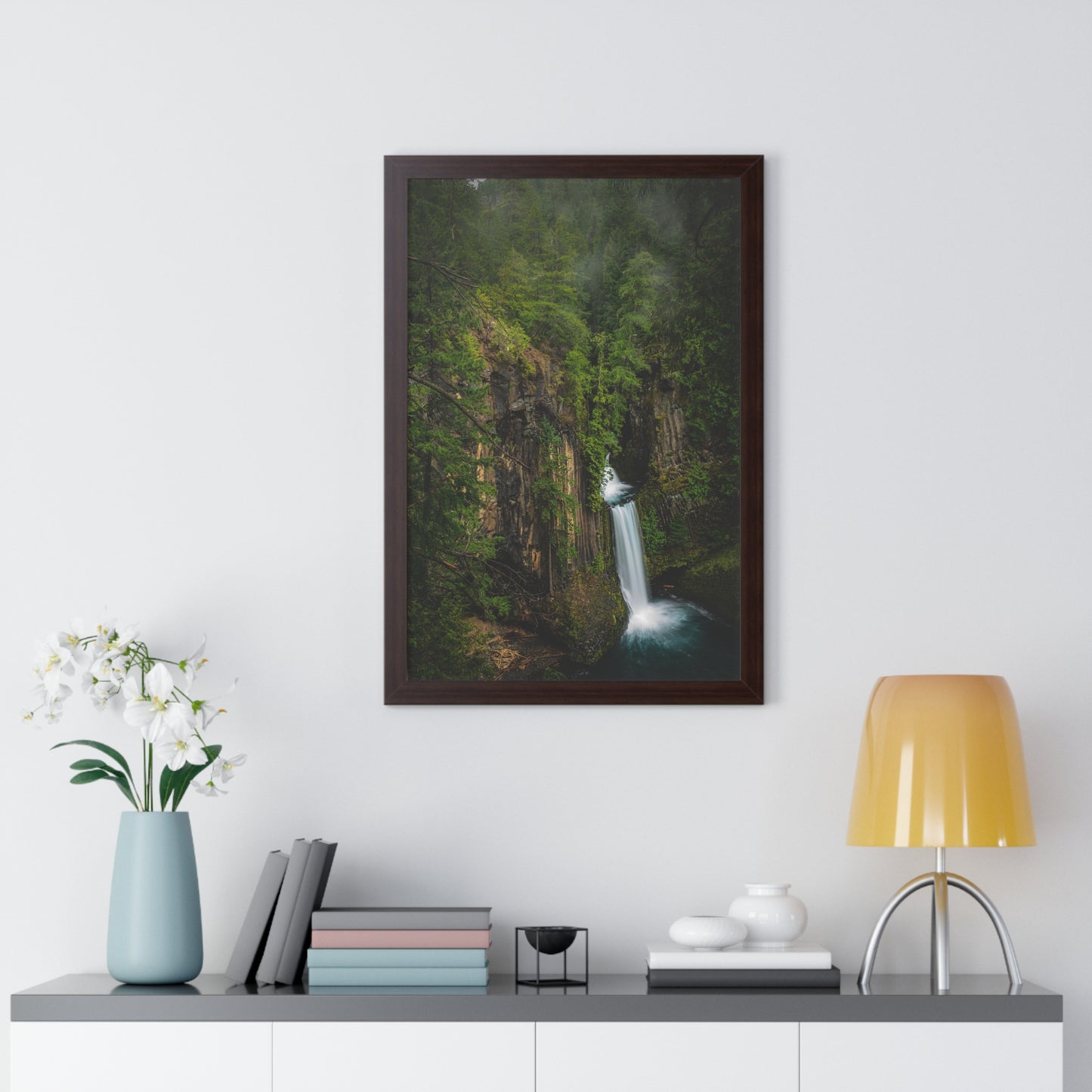 Oregon - Toketee Falls - Framed Vertical Poster