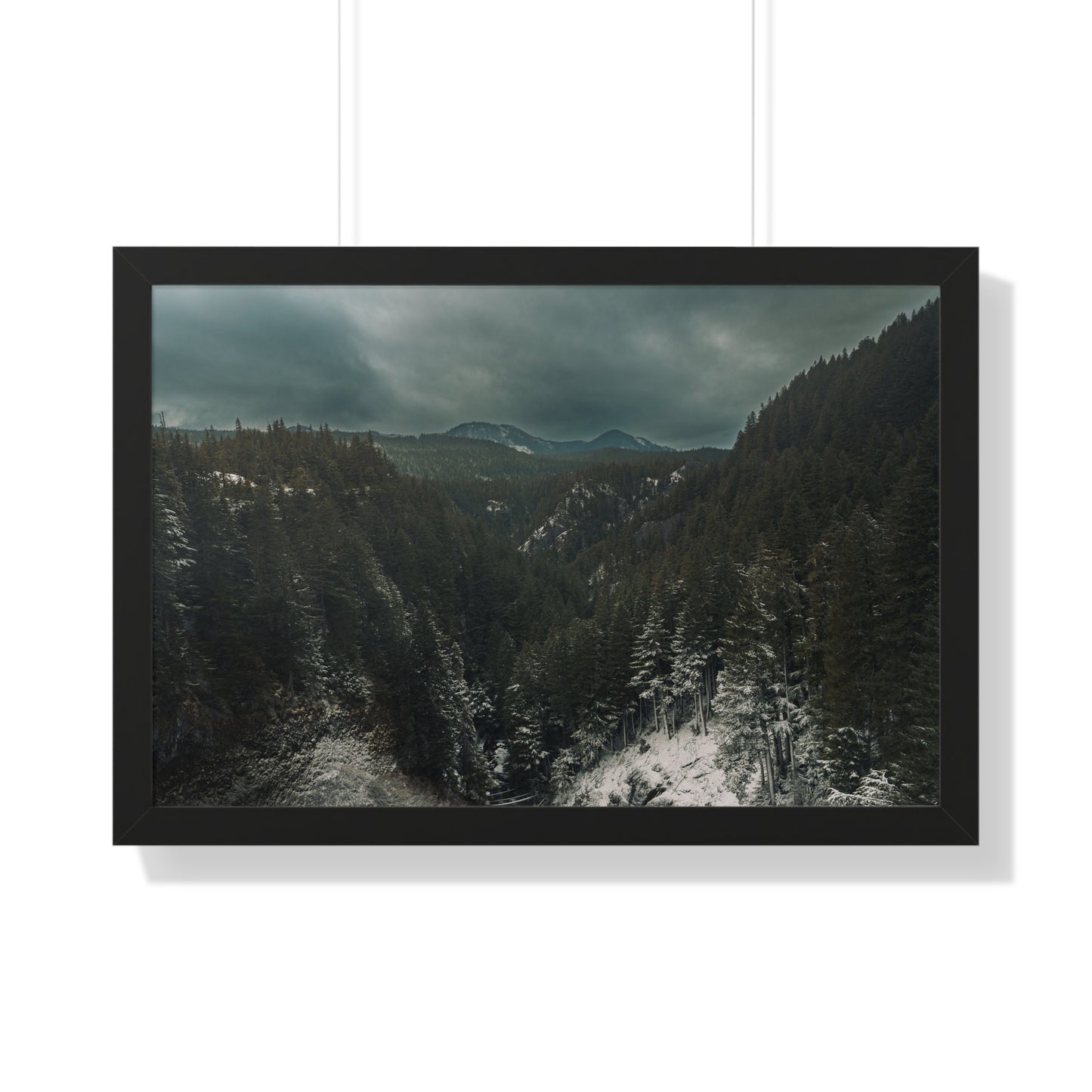 Oregon - Salt Creek Falls View Point - Framed Horizontal Poster