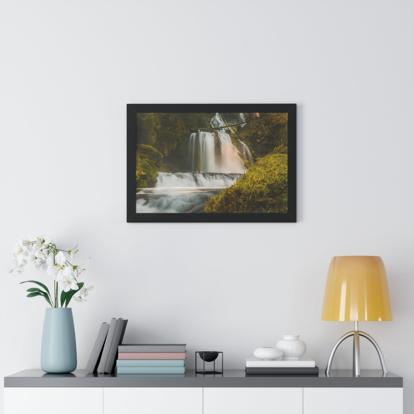 Washington - Lower Panther Creek Falls - Framed Horizontal Poster