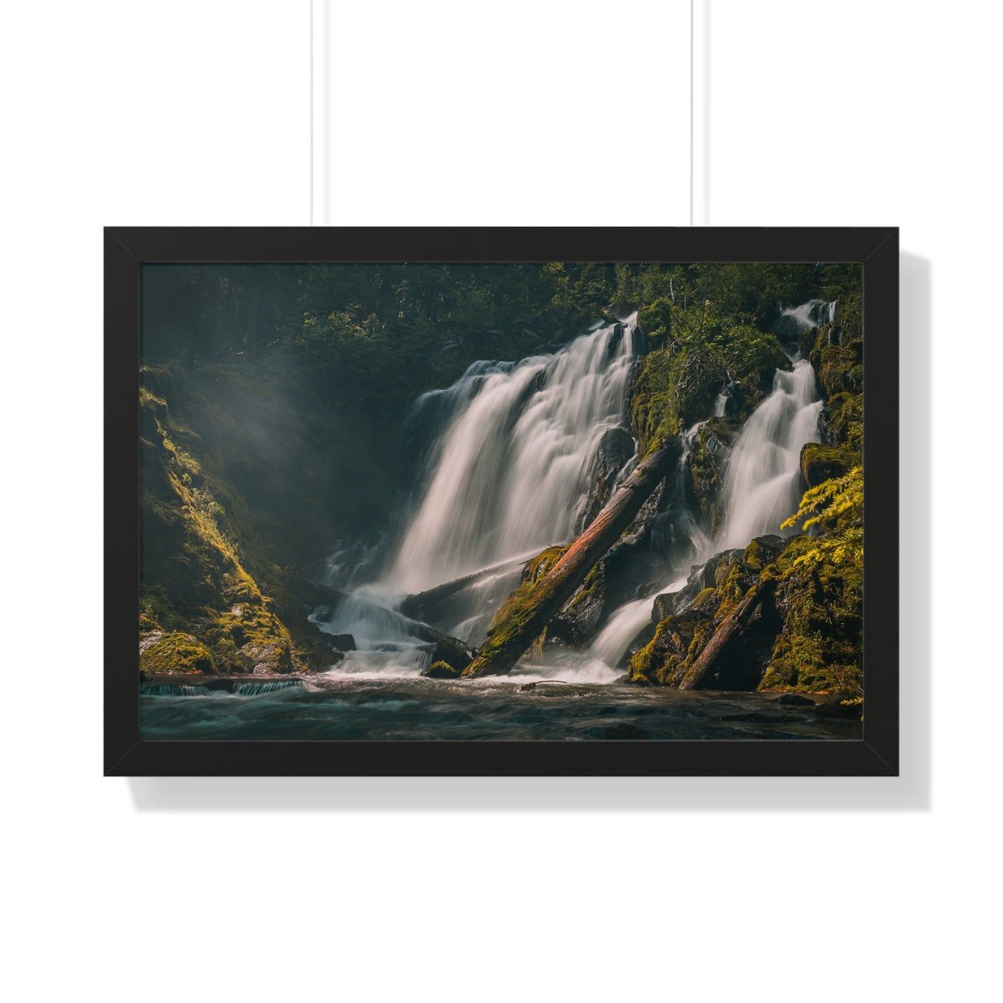 Oregon - National Creek Falls - Framed Horizontal Poster