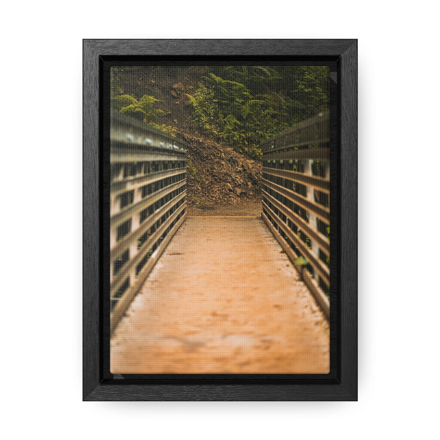 Oregon - Upper Latourell Falls Bridge - Gallery Canvas Wraps, Vertical Frame