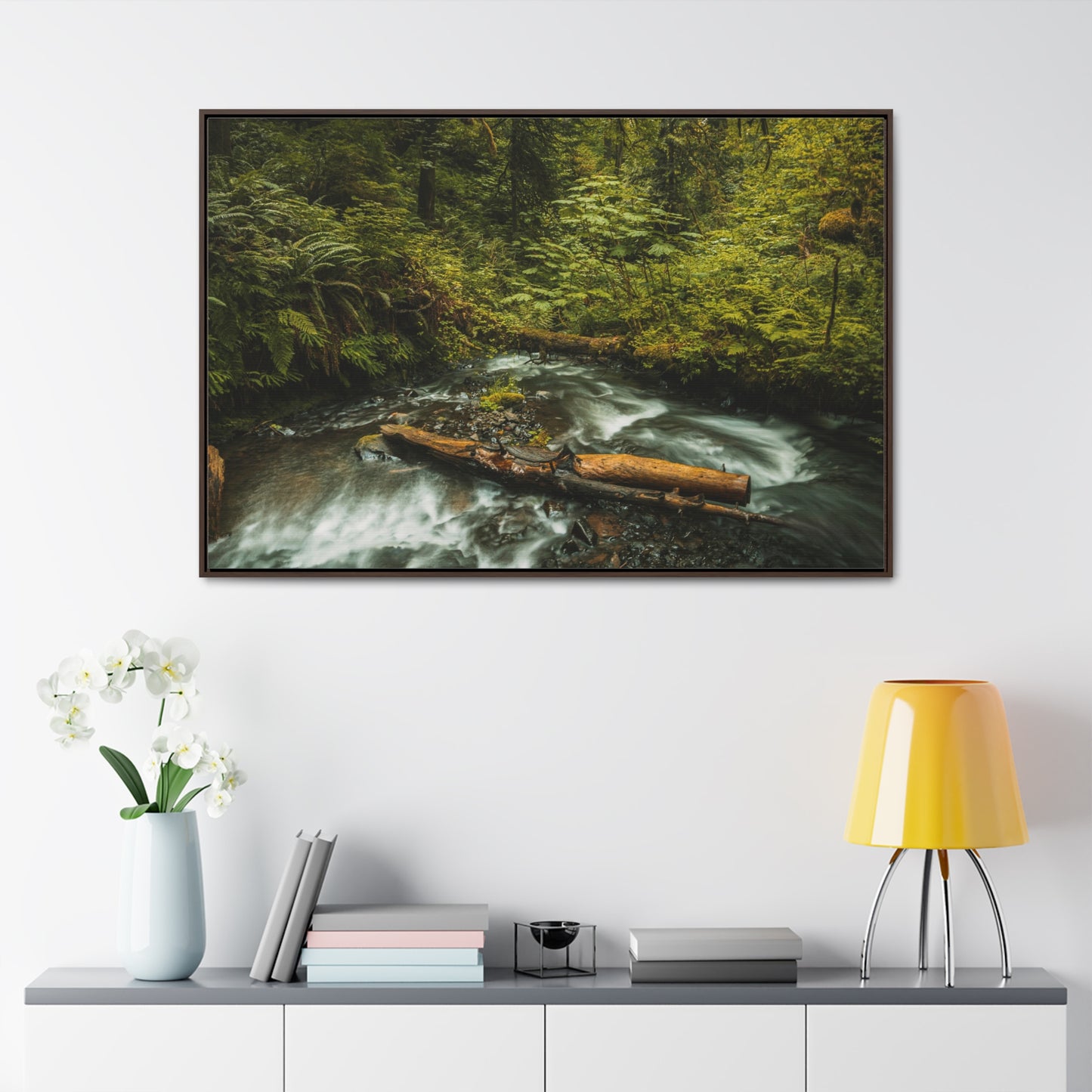 Oregon - Latourell Falls Creek - Gallery Canvas Wraps, Horizontal Frame