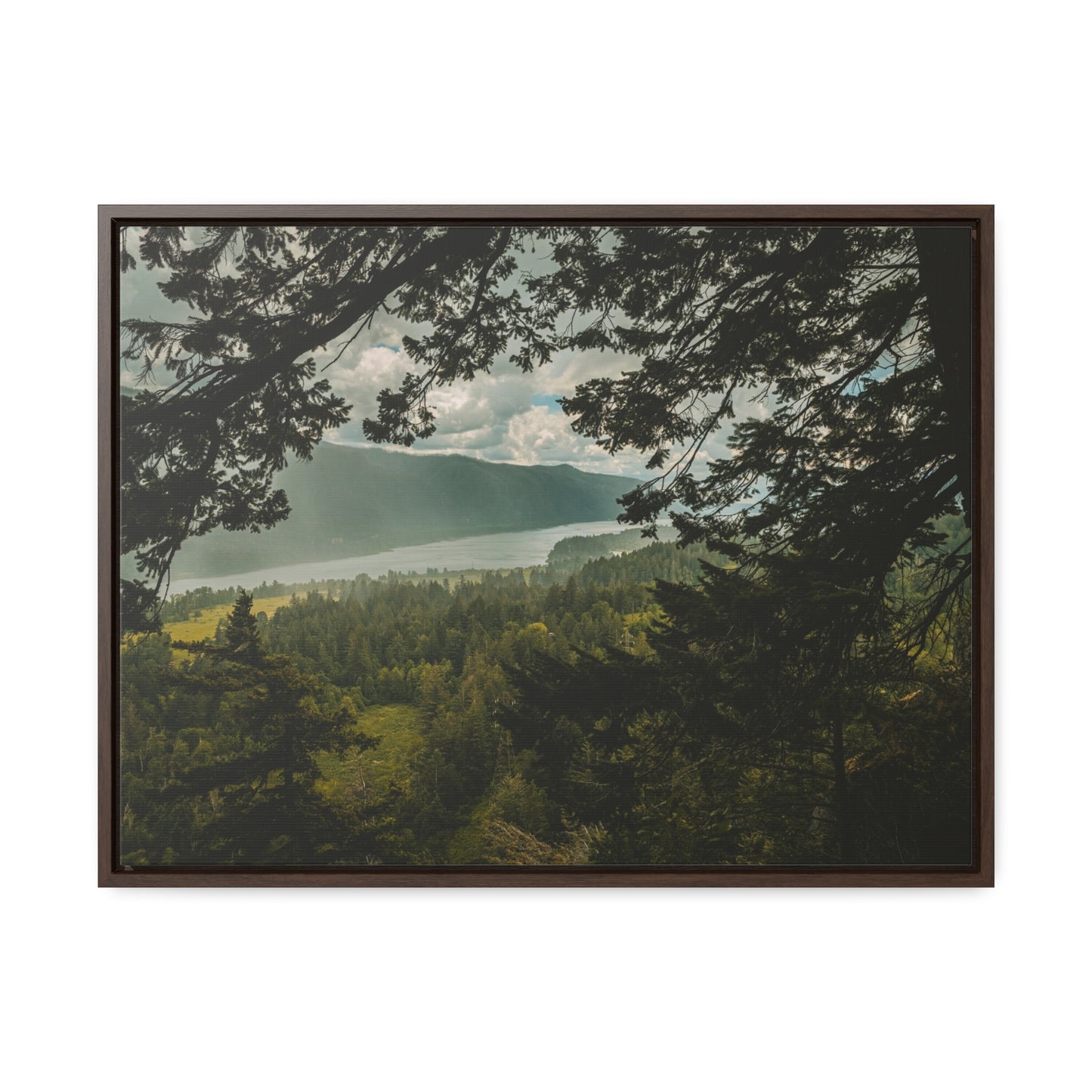 Washington - The Gorge Peak Through - Gallery Canvas Wrap, Horizontal Frame