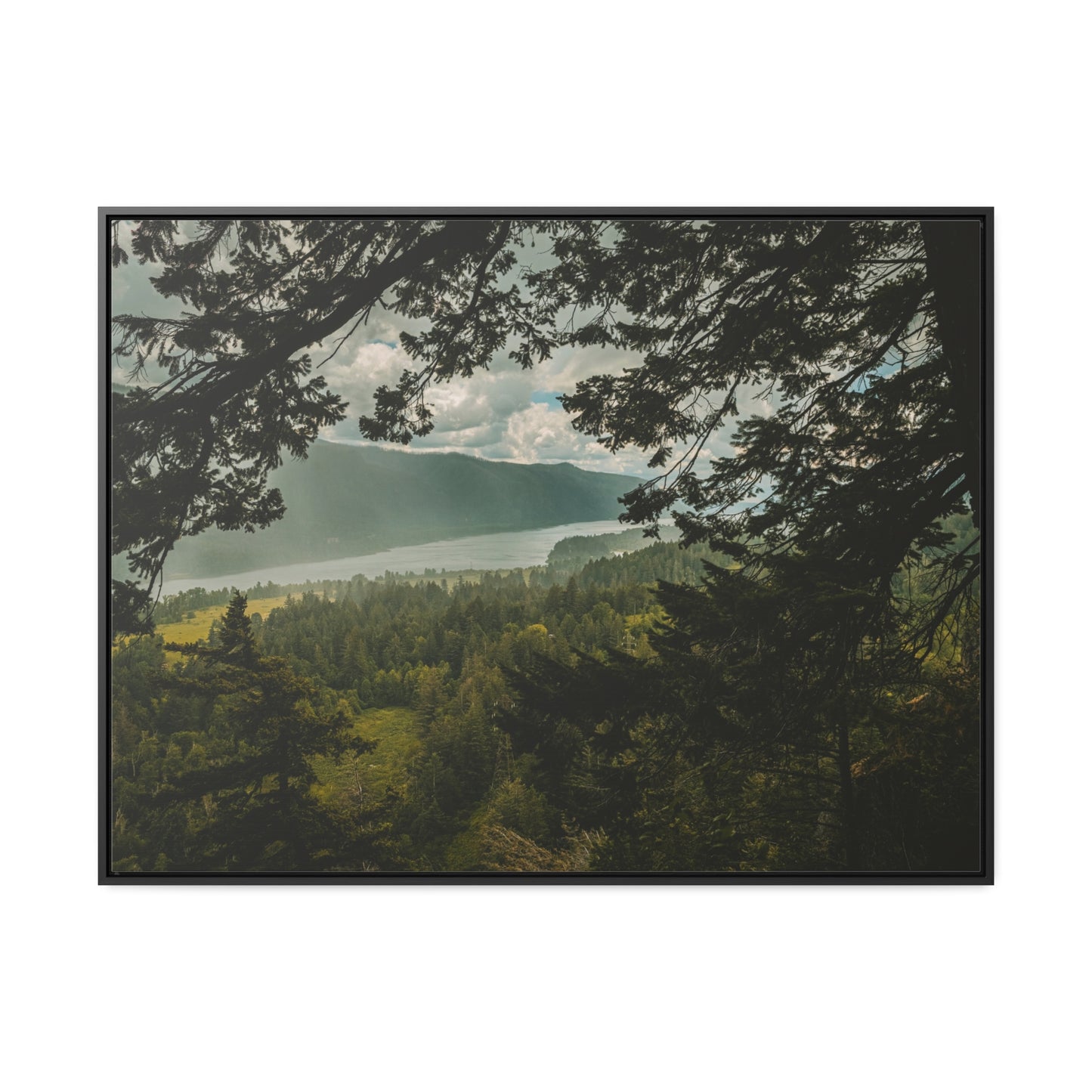 Washington - The Gorge Peak Through - Gallery Canvas Wrap, Horizontal Frame
