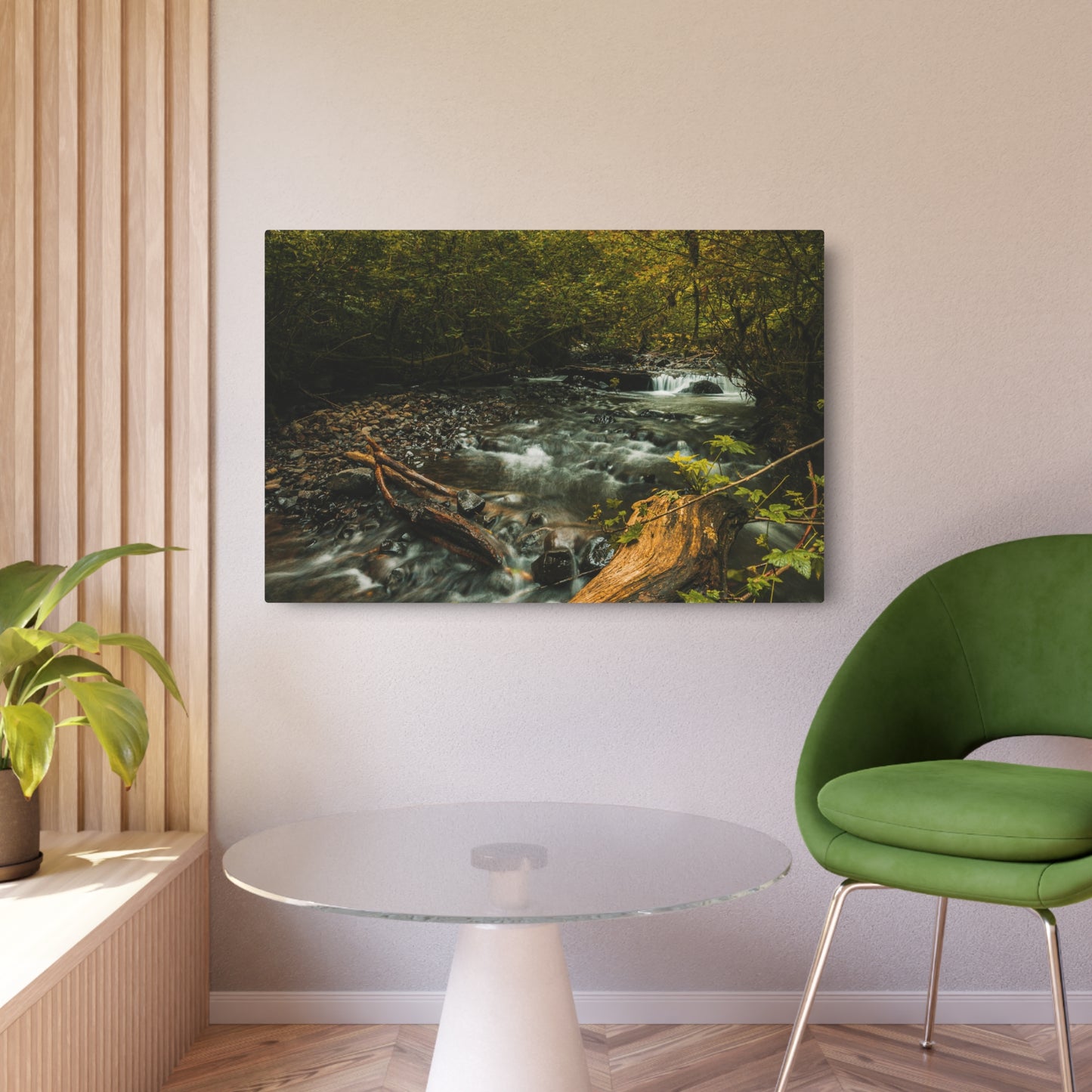 Oregon - Latourell Falls Small Creek - Metal Art Sign