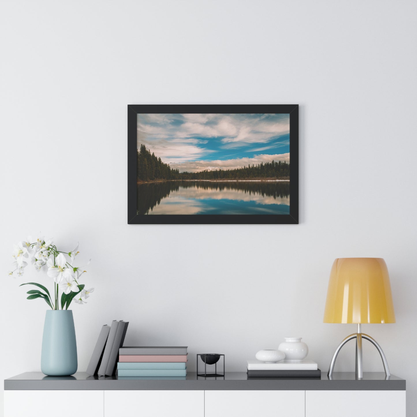 Oregon - Stump Lake - Framed Horizontal Poster