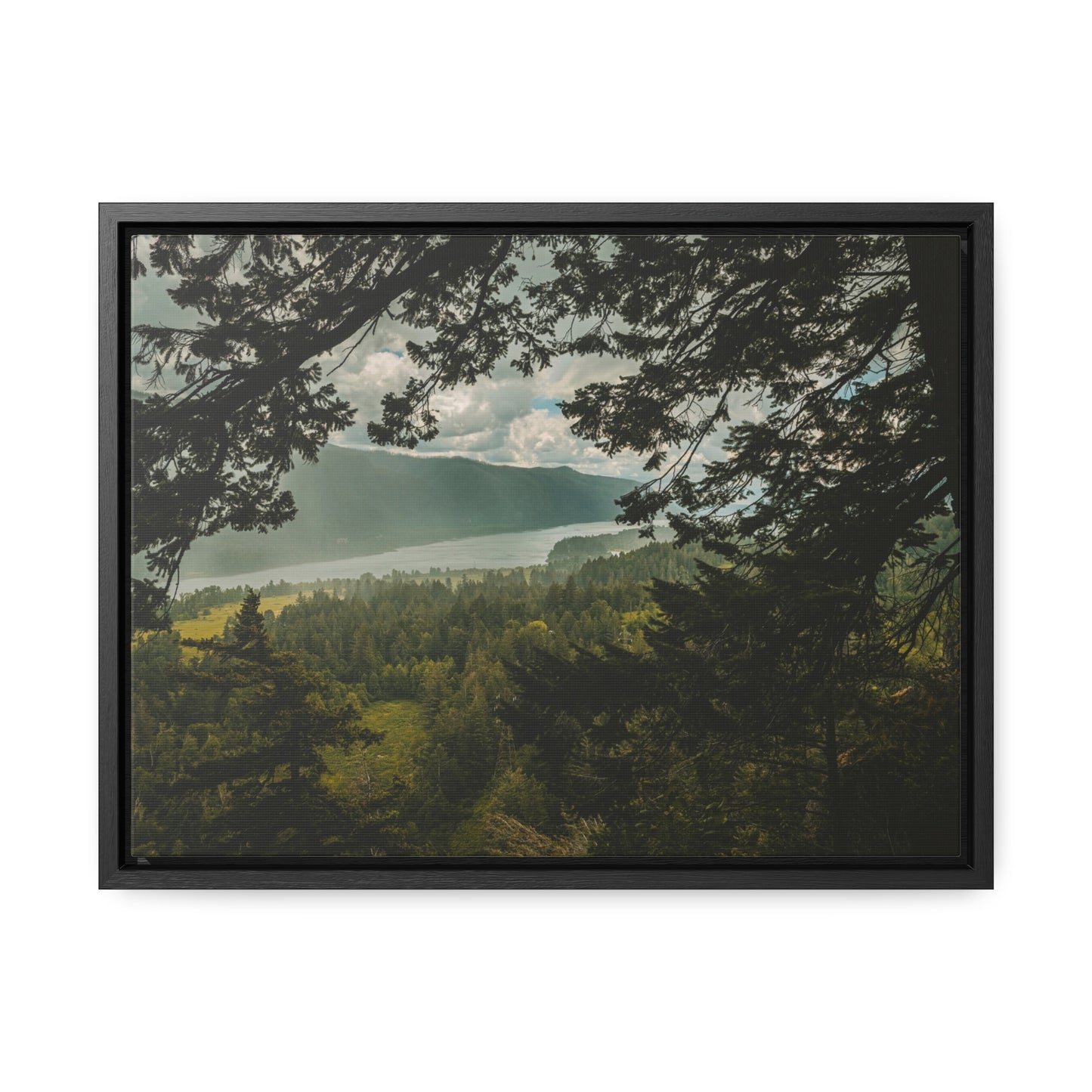 Washington - The Gorge Peak Through - Gallery Canvas Wrap, Horizontal Frame