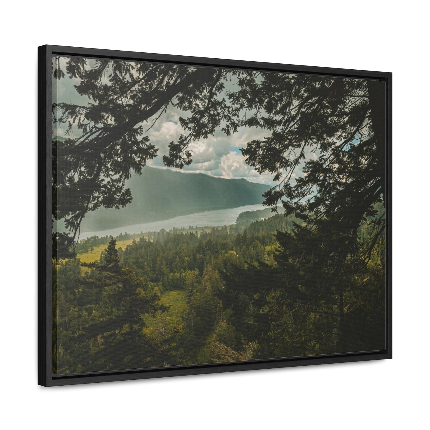 Washington - The Gorge Peak Through - Gallery Canvas Wrap, Horizontal Frame