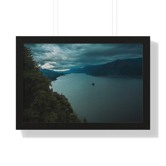 Washington - Cape Horn View Point - Framed Horizontal Poster