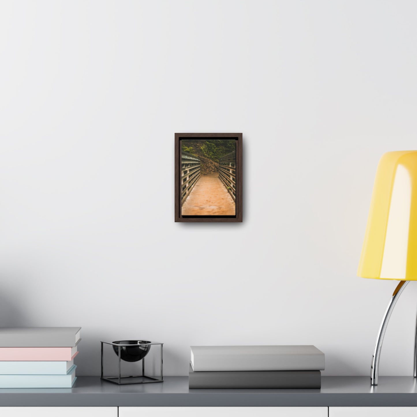 Oregon - Upper Latourell Falls Bridge - Gallery Canvas Wraps, Vertical Frame