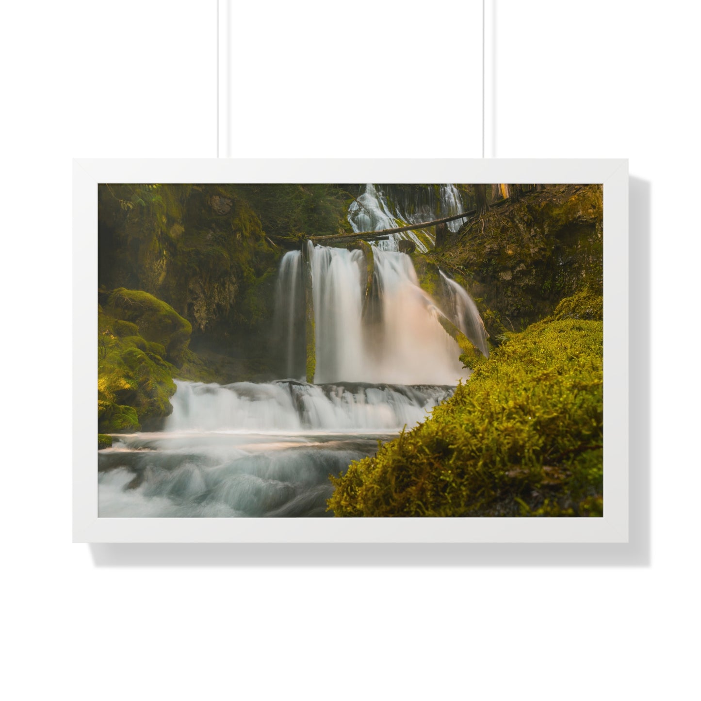 Washington - Lower Panther Creek Falls - Framed Horizontal Poster