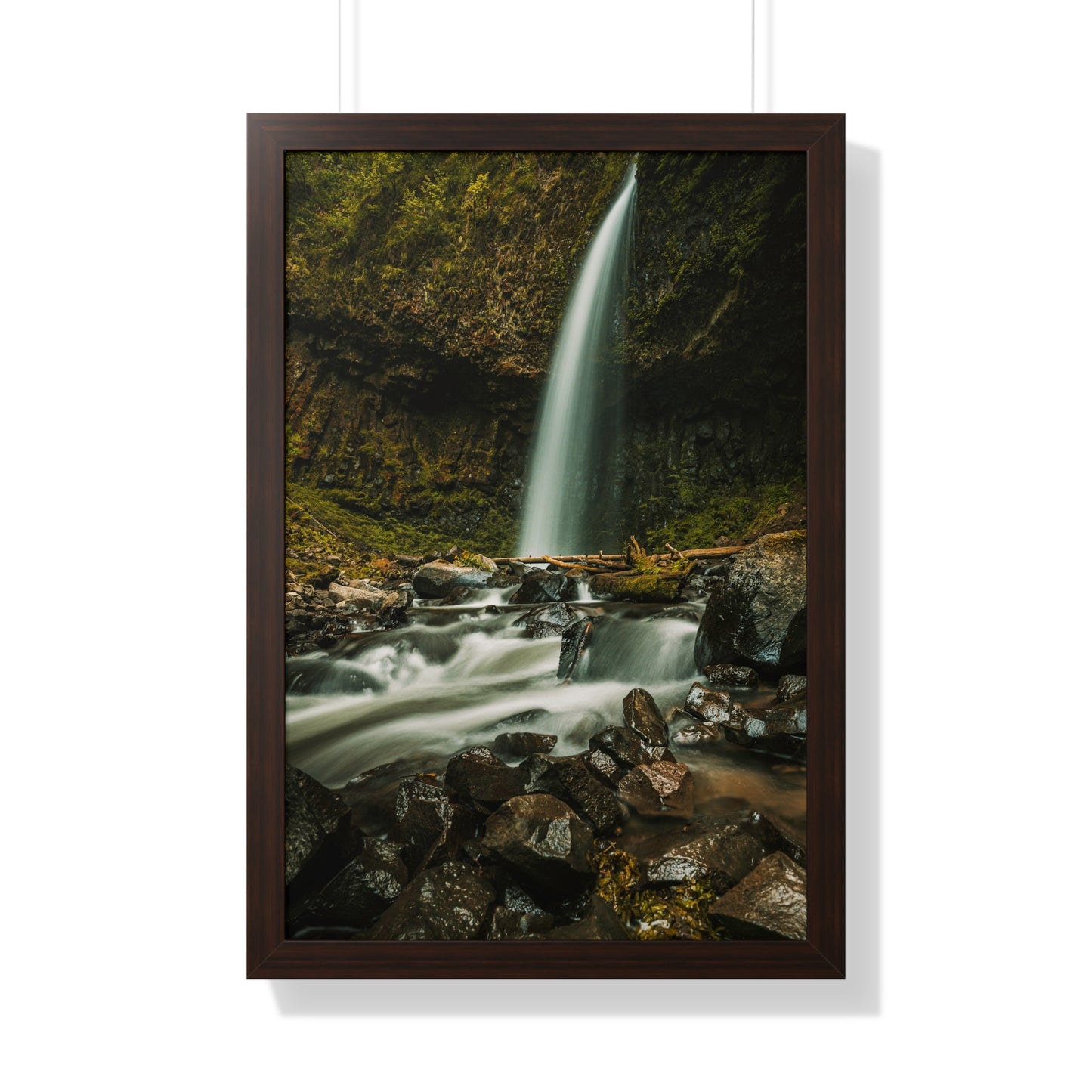 Oregon - Upper Latourell Falls - Framed Vertical Poster