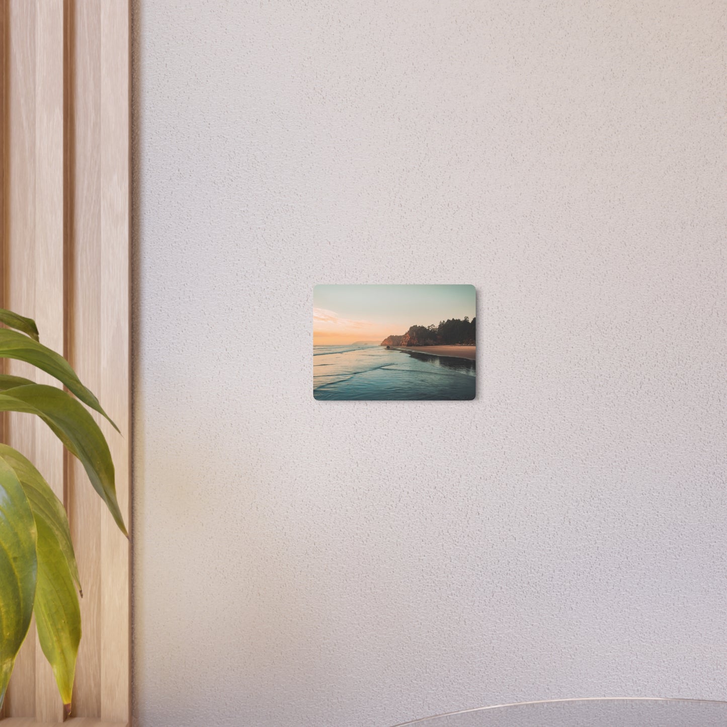 Oregon - Hug Point Sunset - Metal Art Sign