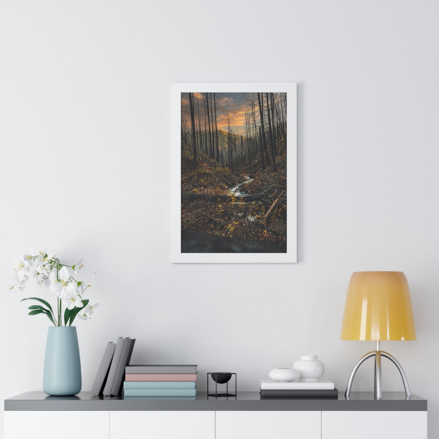 Oregon - Fall Creek Falls - Framed Vertical Poster