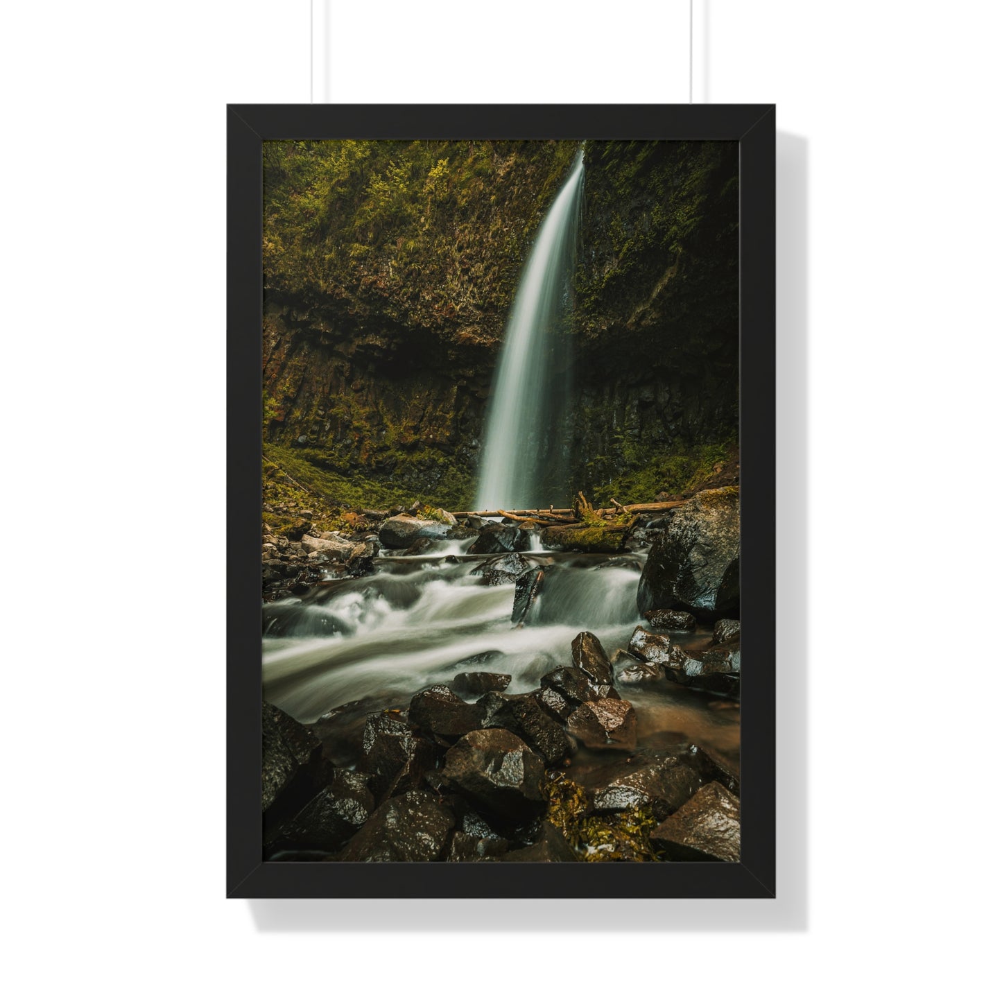 Oregon - Upper Latourell Falls - Framed Vertical Poster