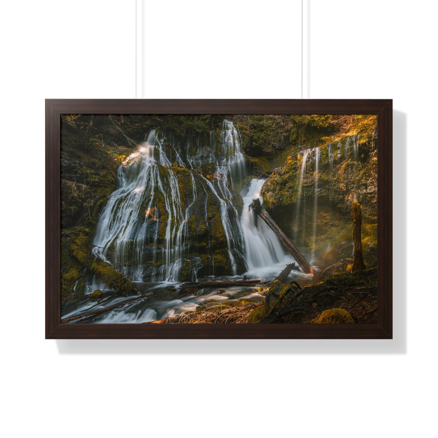 Washington - Panther Creek Falls - Framed Horizontal Poster