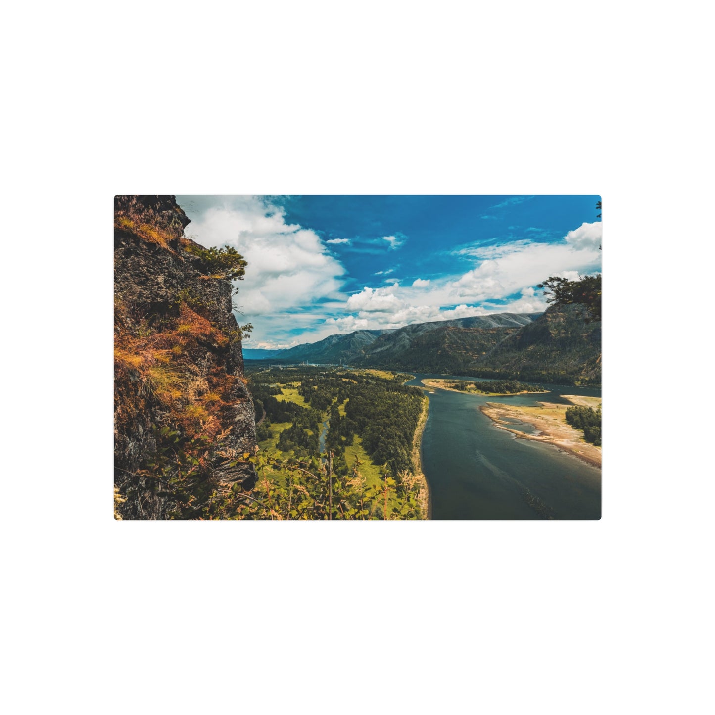 Washington - Beacon Rock - Metal Art Sign