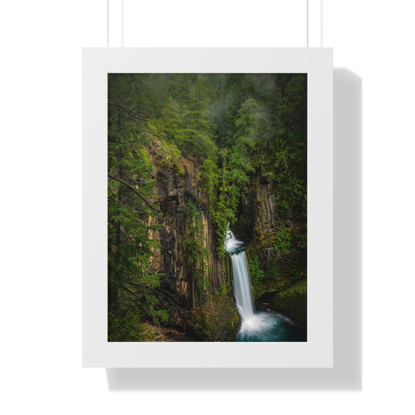 Oregon - Toketee Falls - Framed Vertical Poster