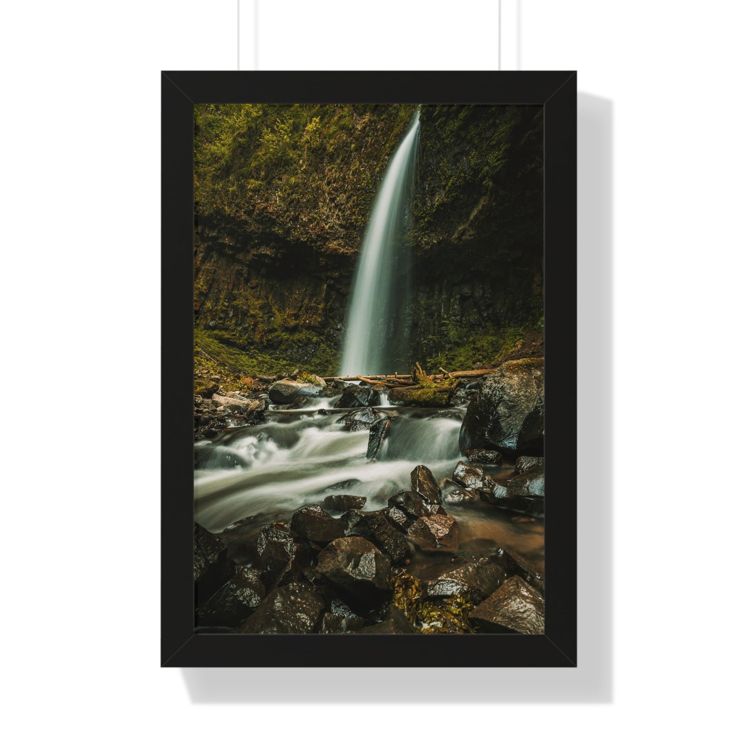 Oregon - Upper Latourell Falls - Framed Vertical Poster