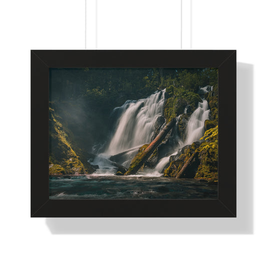 Oregon - National Creek Falls - Framed Horizontal Poster