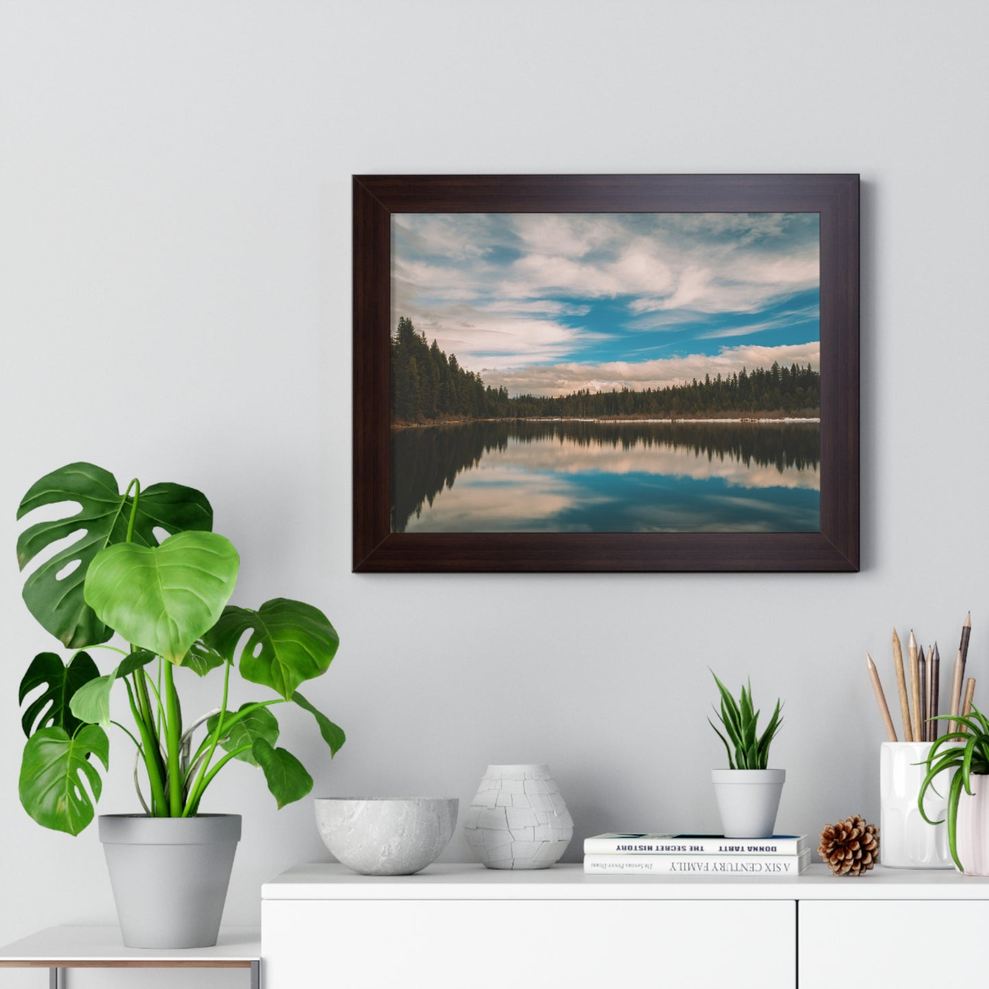 Oregon - Stump Lake - Framed Horizontal Poster