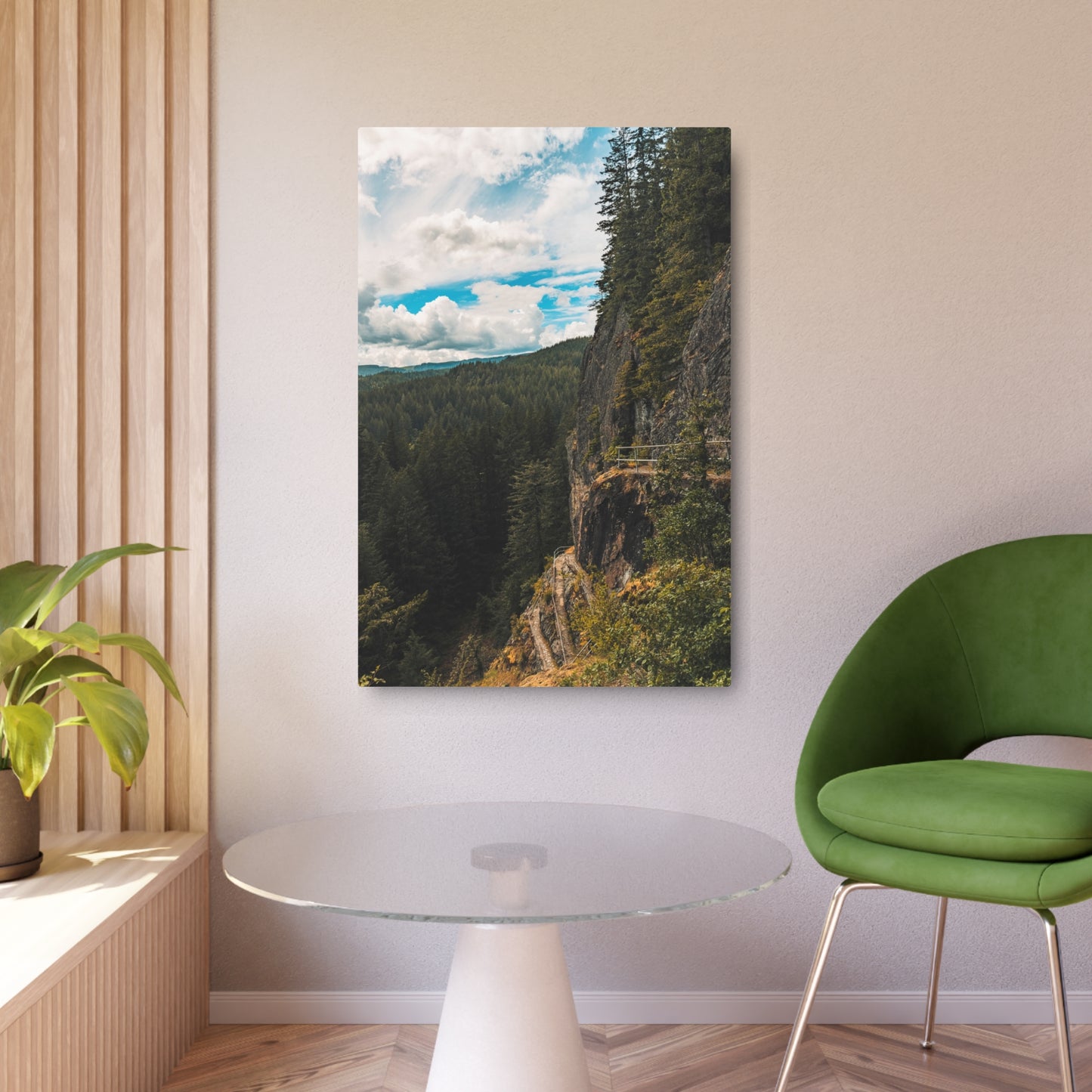 Washington - Beacon Rock View Point - Metal Art Sign